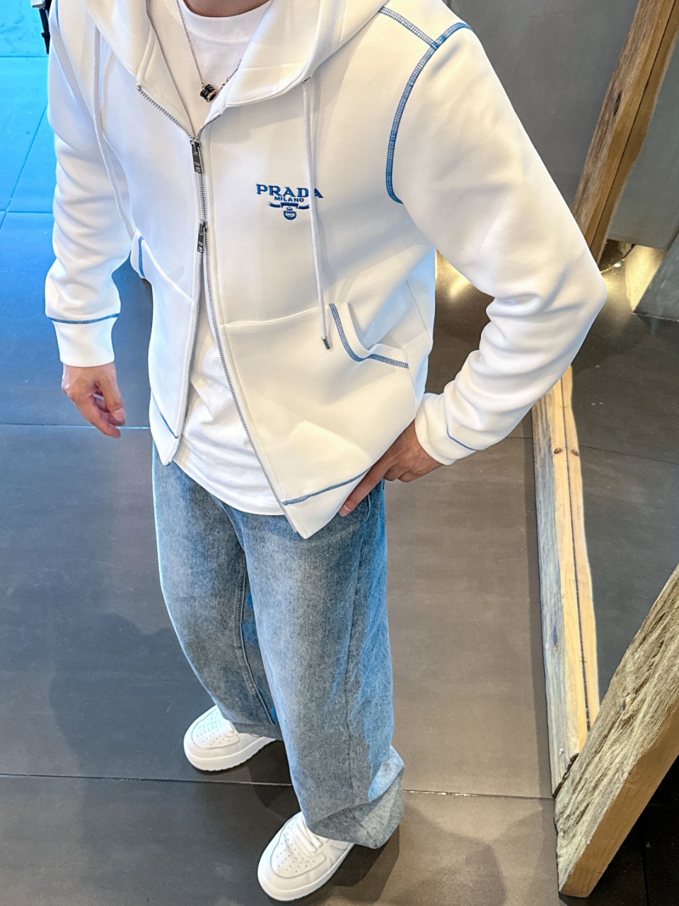 Prada Hoodie Cotton M-l-xl