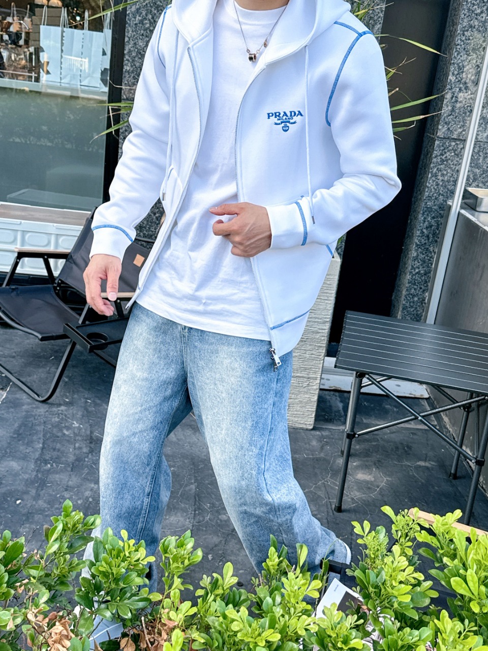 Prada Hoodie Cotton M-l-xl