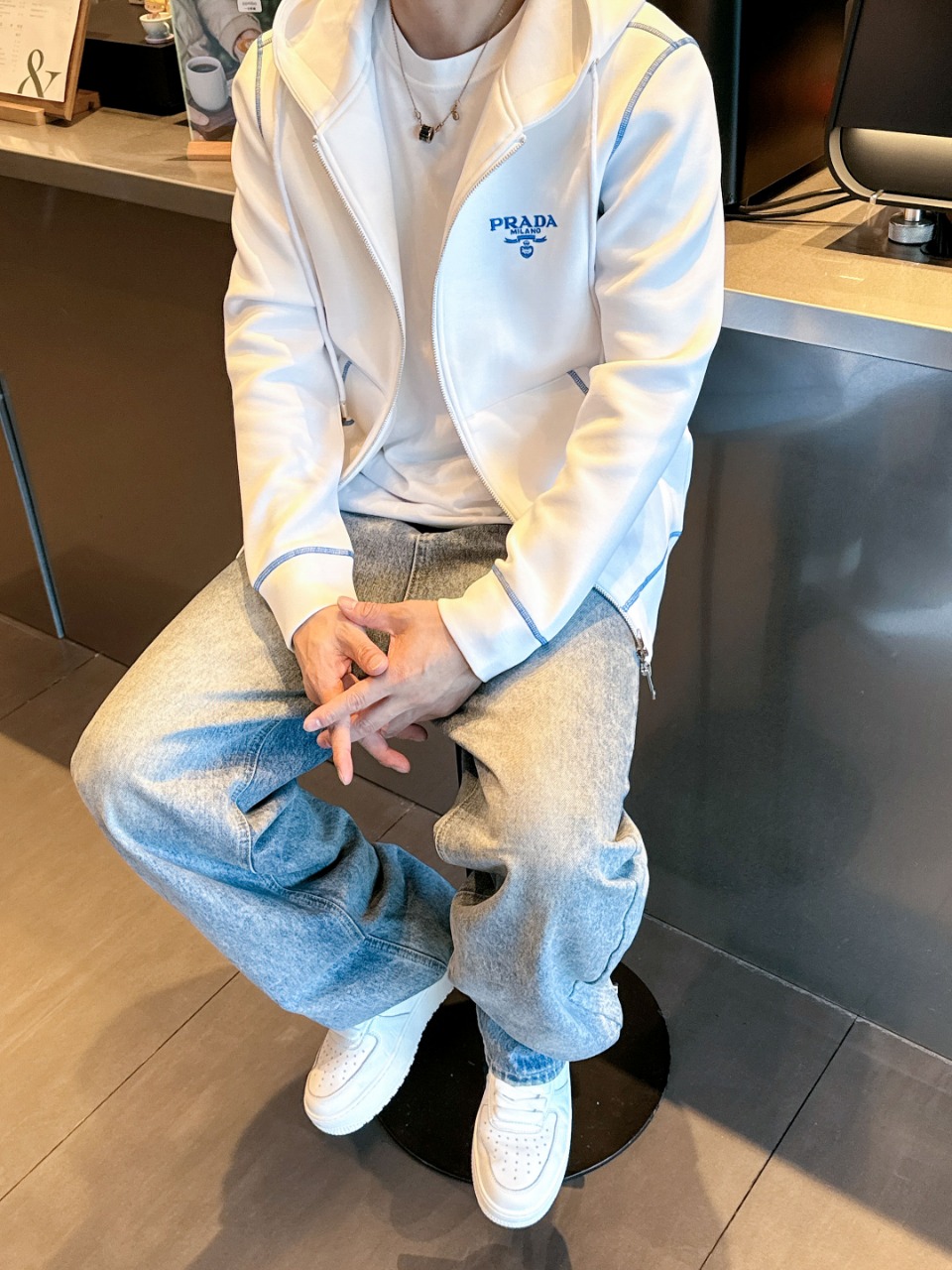 Prada Hoodie Cotton M-l-xl