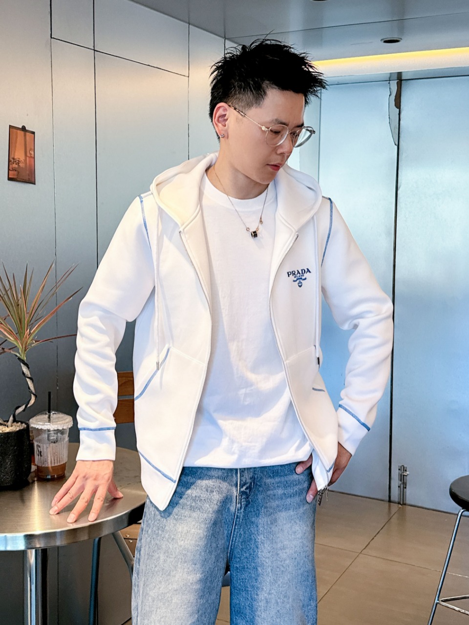 Prada Hoodie Cotton M-l-xl