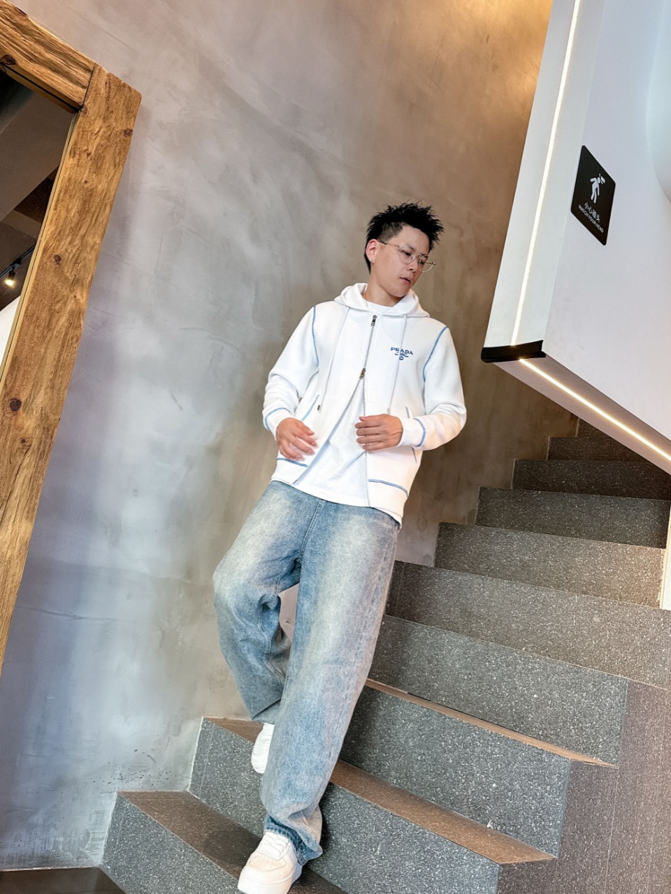 Prada Hoodie Cotton M-l-xl