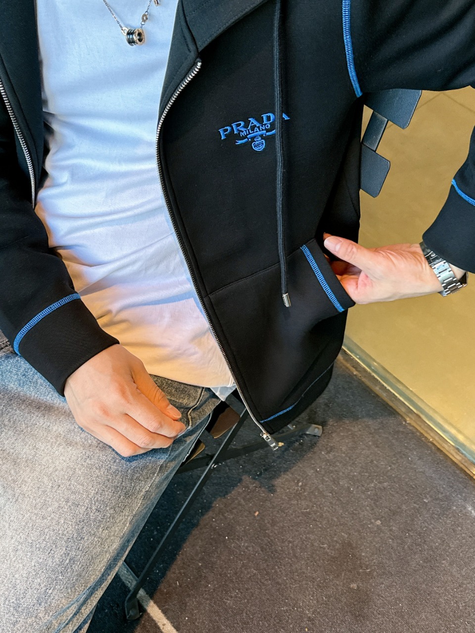 Prada Hoodie Cotton M-l-xl