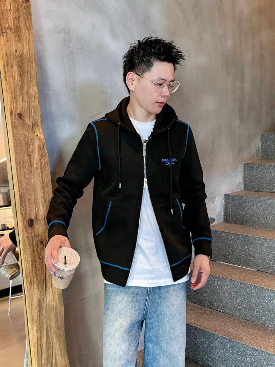 Prada Hoodie Cotton M-l-xl
