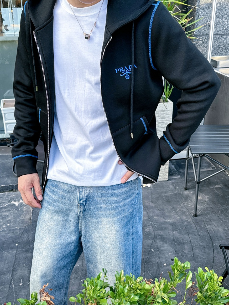 Prada Hoodie Cotton M-l-xl