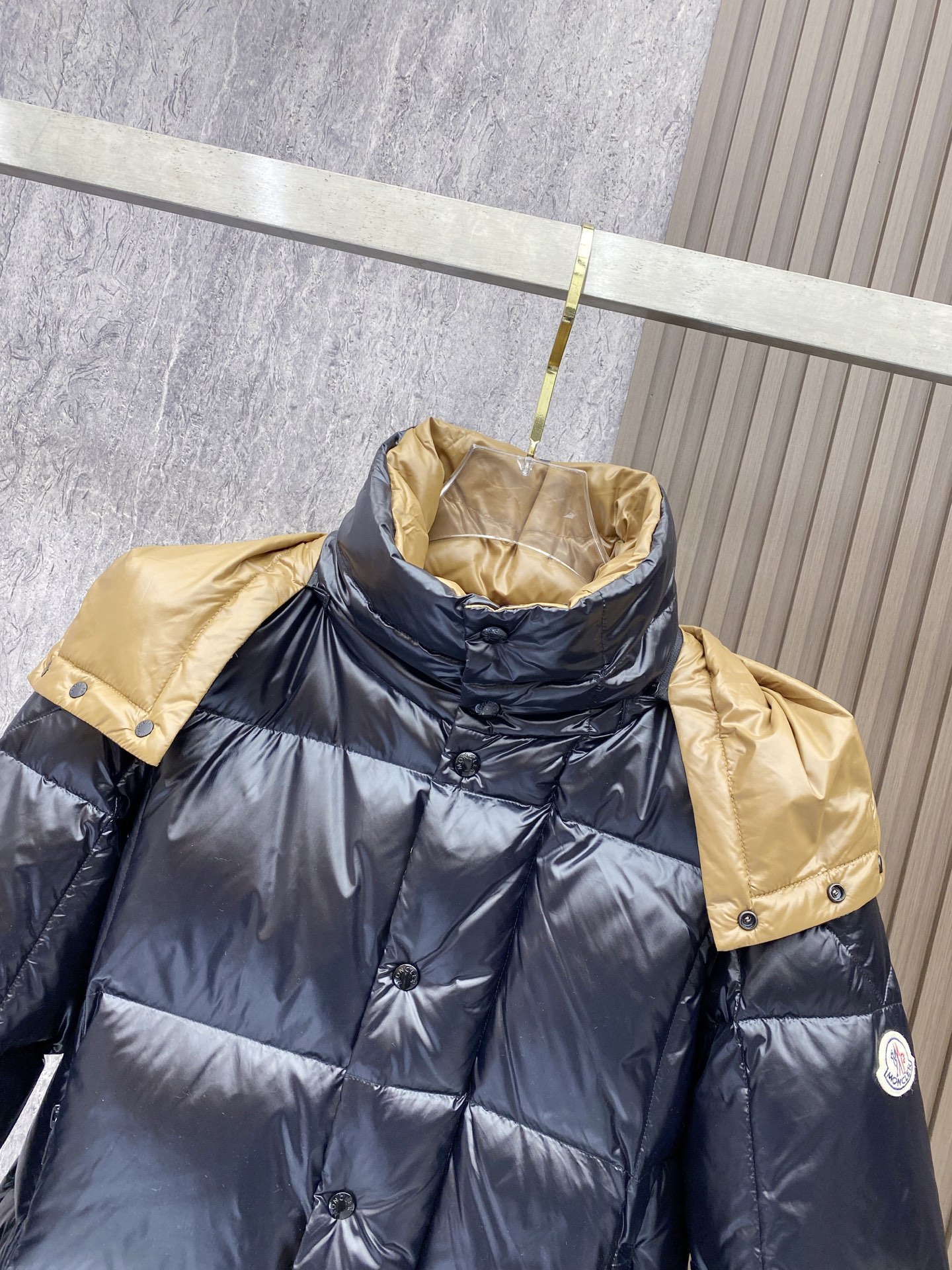 Moncler Male Down Jacket Brown Hooded S-m-l