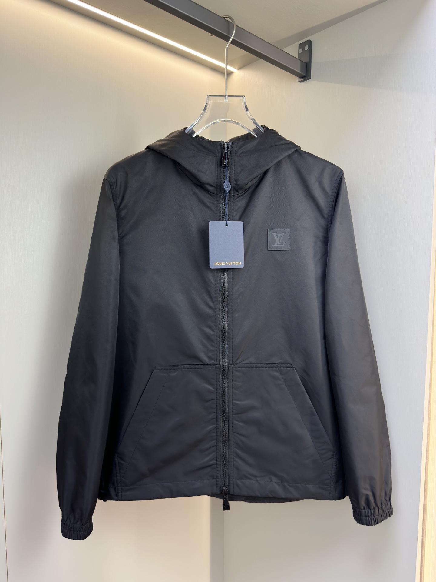 Louis Vuitton Male Jacket Black Plaid S-l