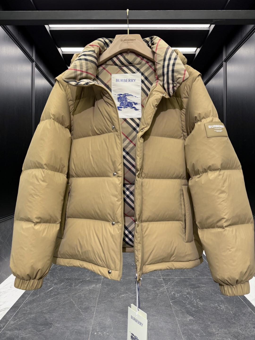 Burberry Couple Vest Wool Black Hooded S-m-l-xl