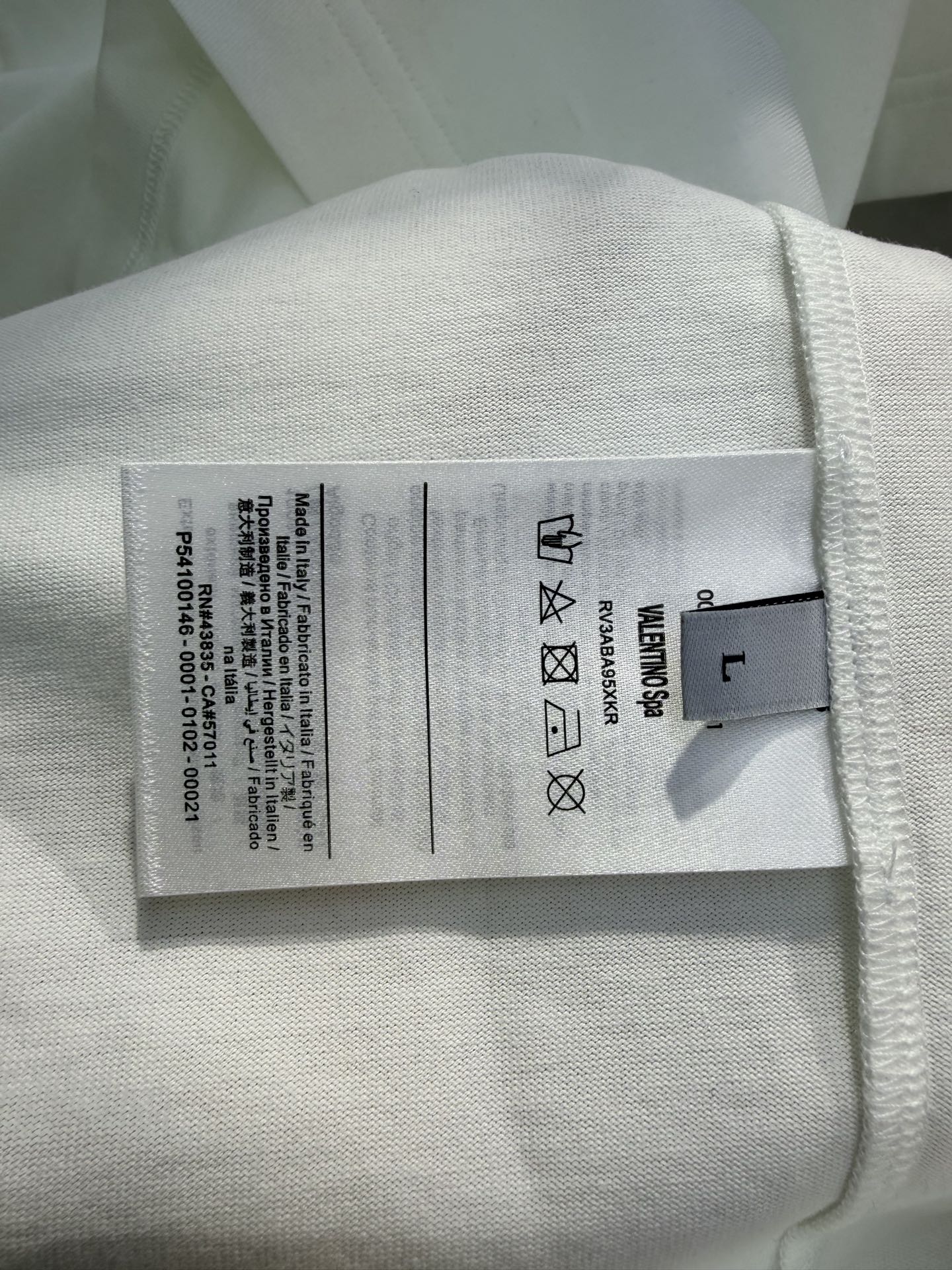 Valentino Basic Clothing Cotton S-l-xl