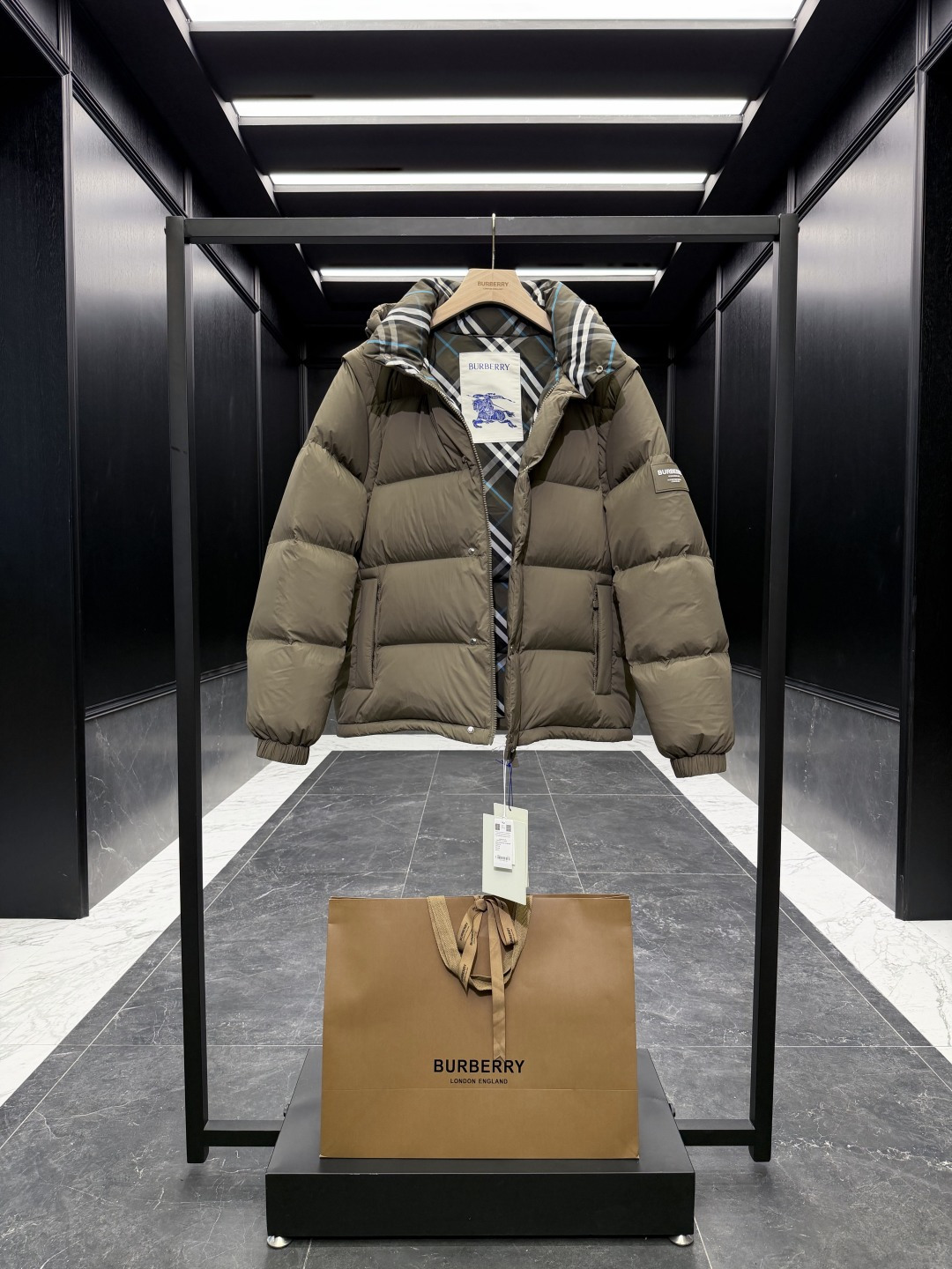Burberry Couple Vest Wool Black Hooded S-m-l-xl