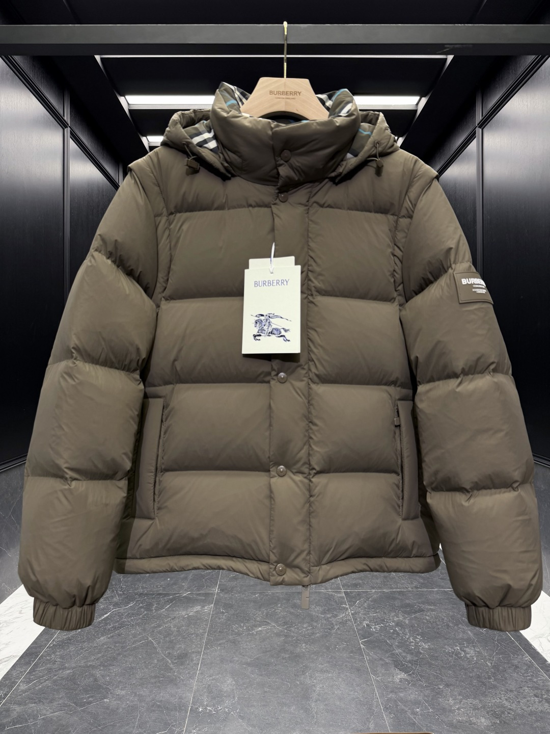 Burberry Couple Vest Wool Black Hooded S-m-l-xl