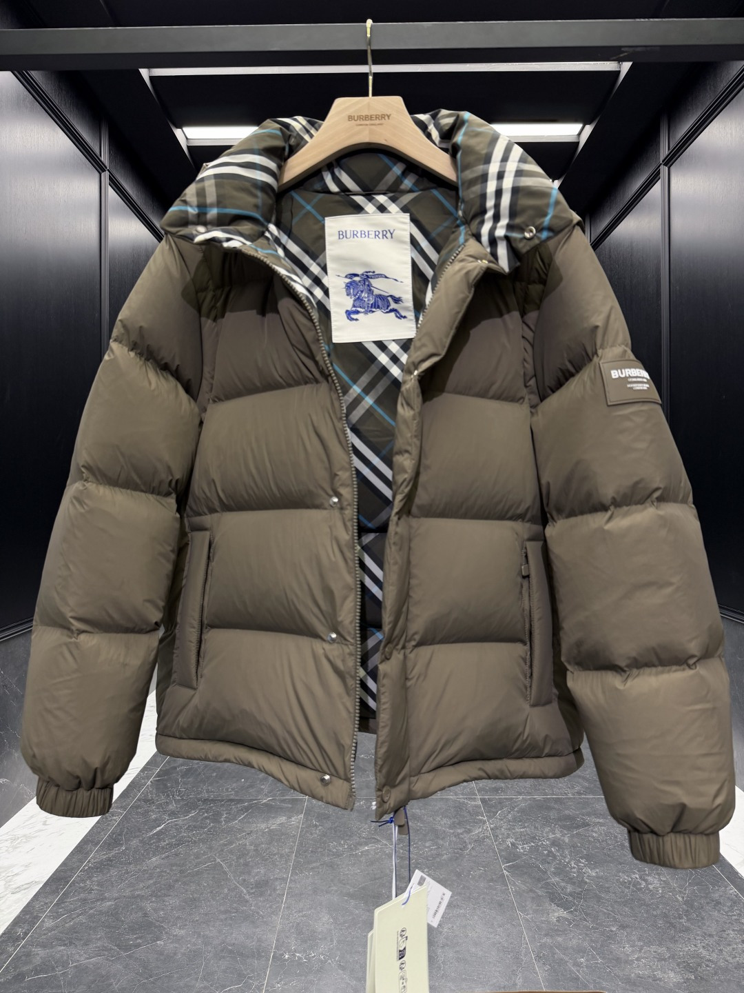 Burberry Couple Vest Wool Black Hooded S-m-l-xl
