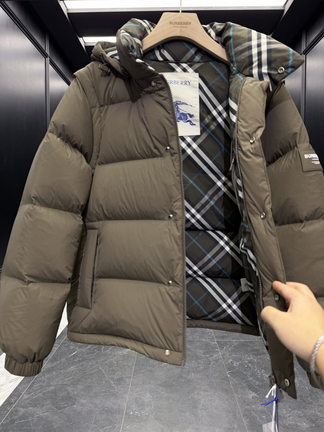 Burberry Couple Vest Wool Black Hooded S-m-l-xl