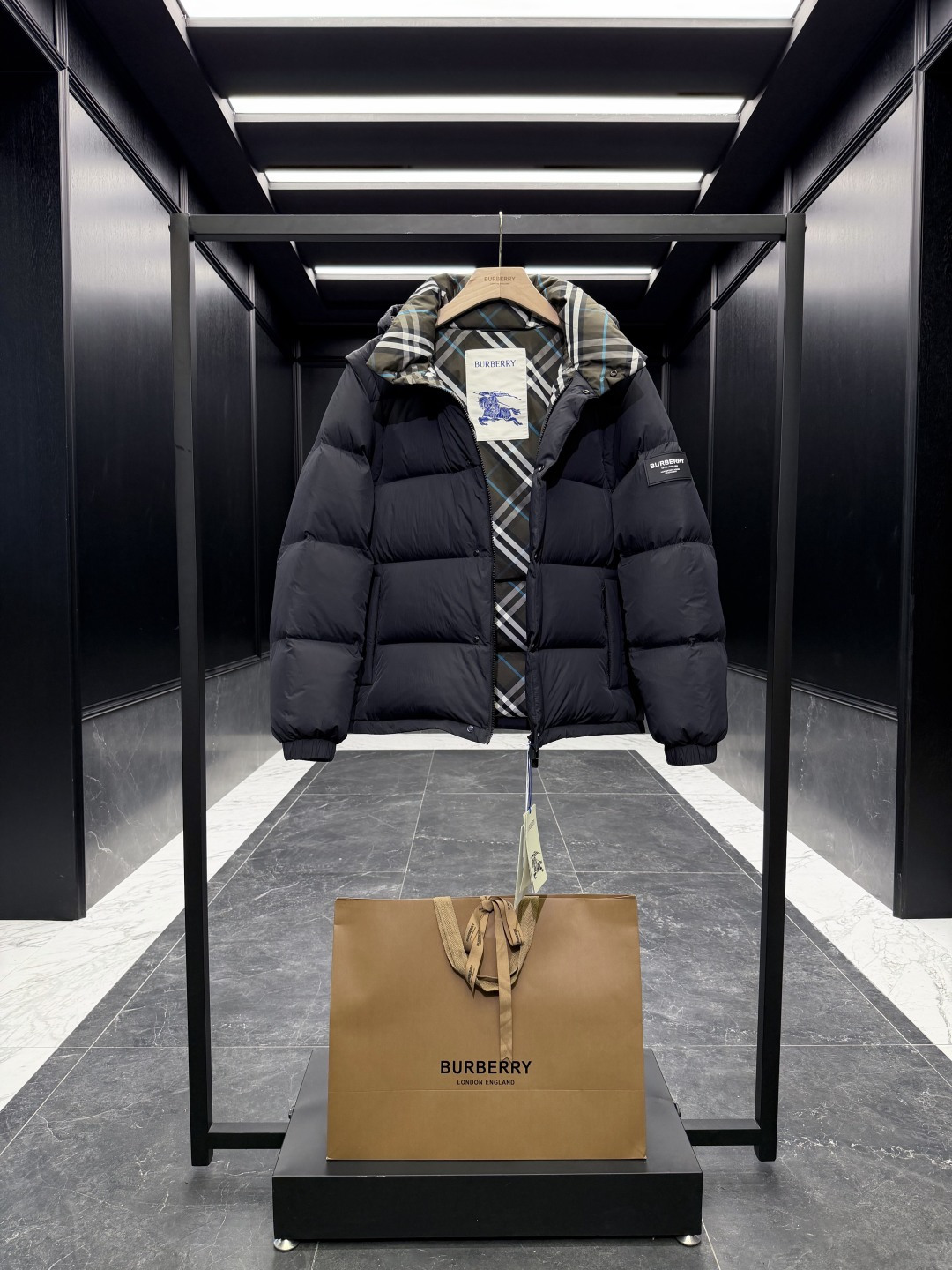 Burberry Couple Vest Wool Black Hooded S-m-l-xl