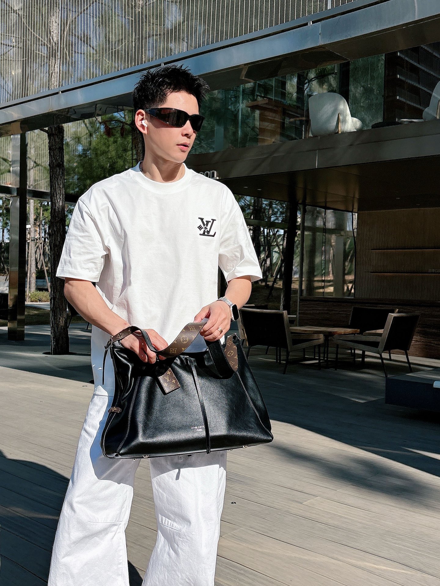Louis Vuitton Basic Clothing Cotton Black M-l-xl