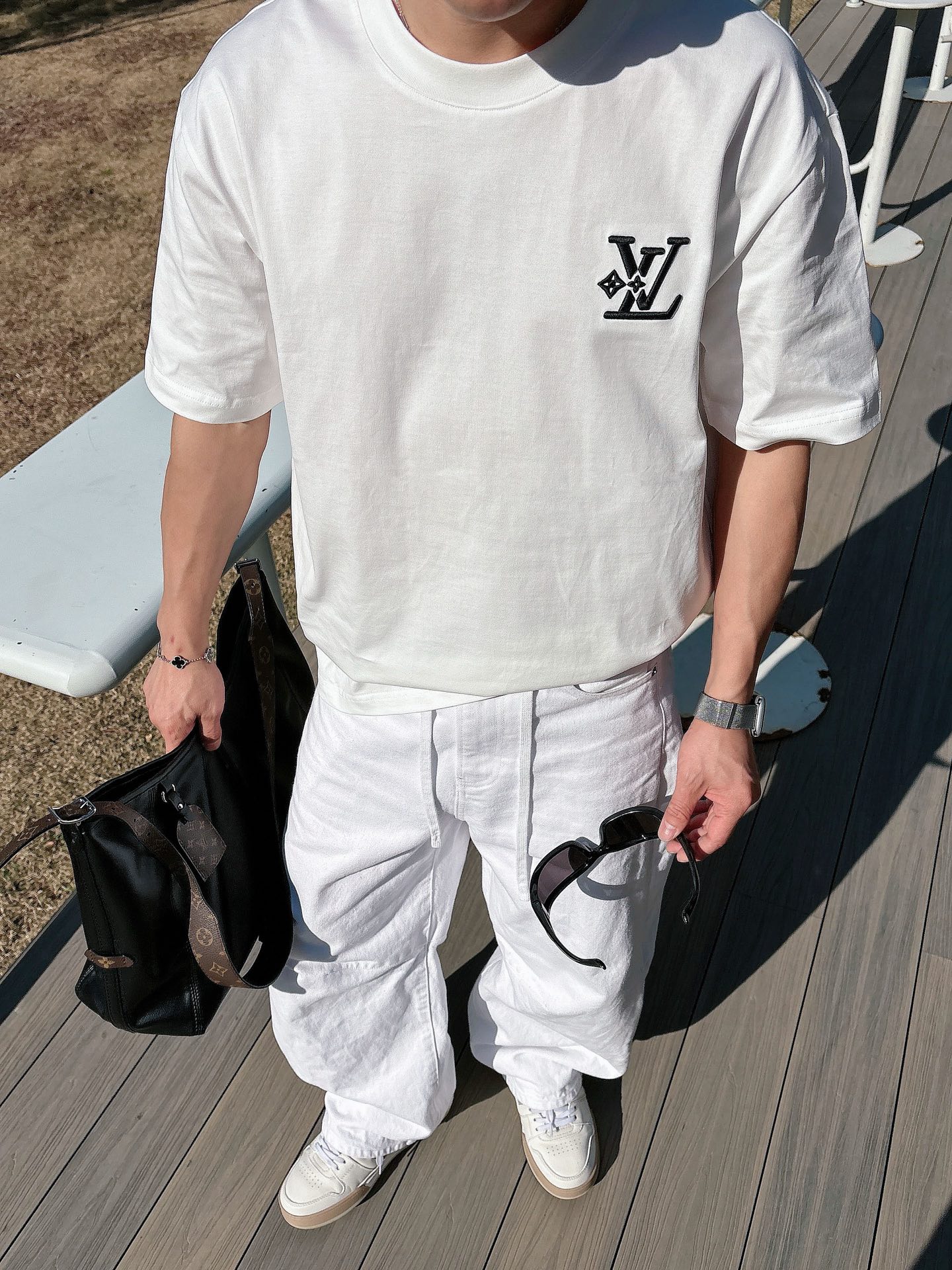 Louis Vuitton Basic Clothing Cotton Black M-l-xl