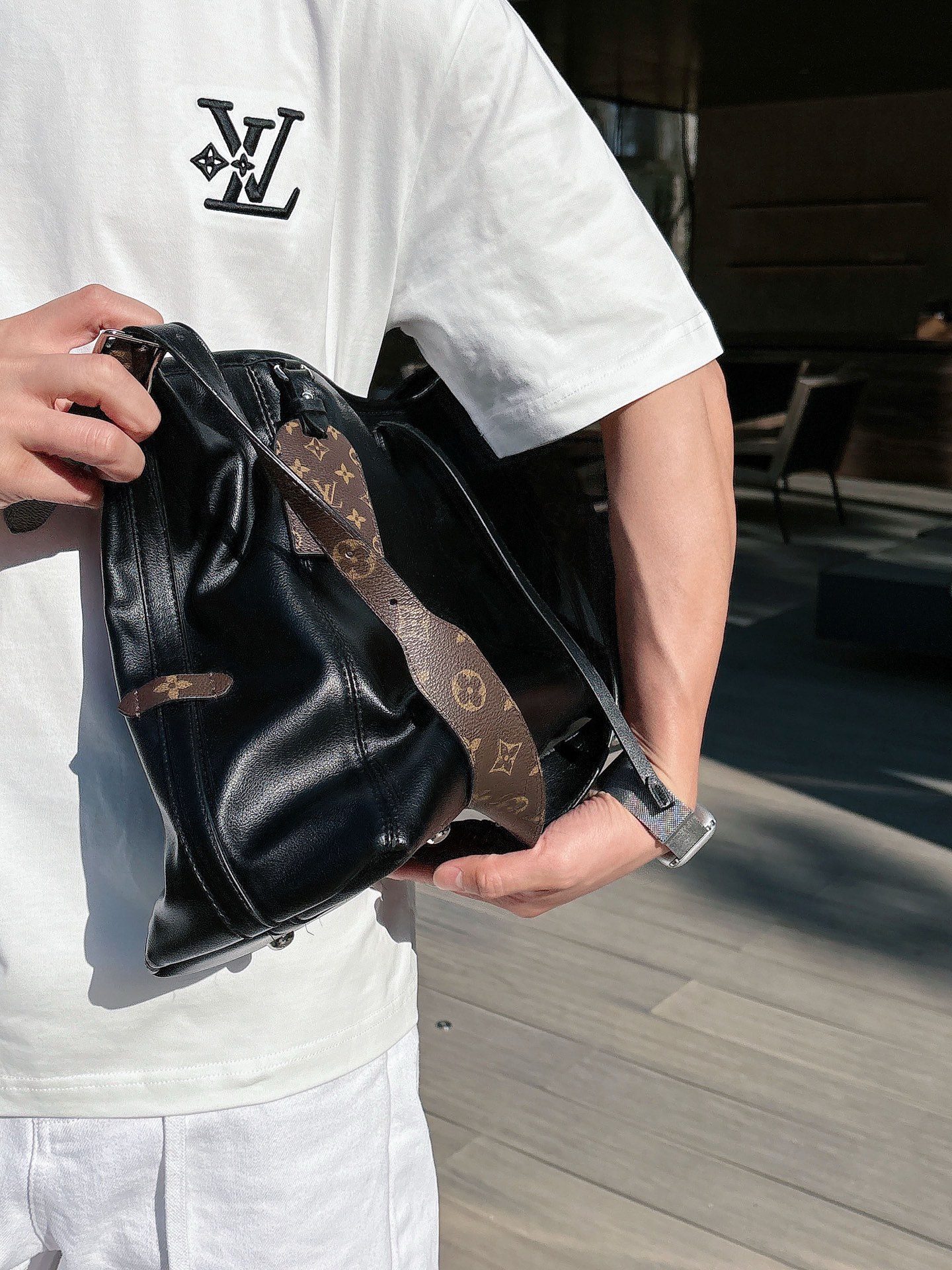 Louis Vuitton Basic Clothing Cotton Black M-l-xl