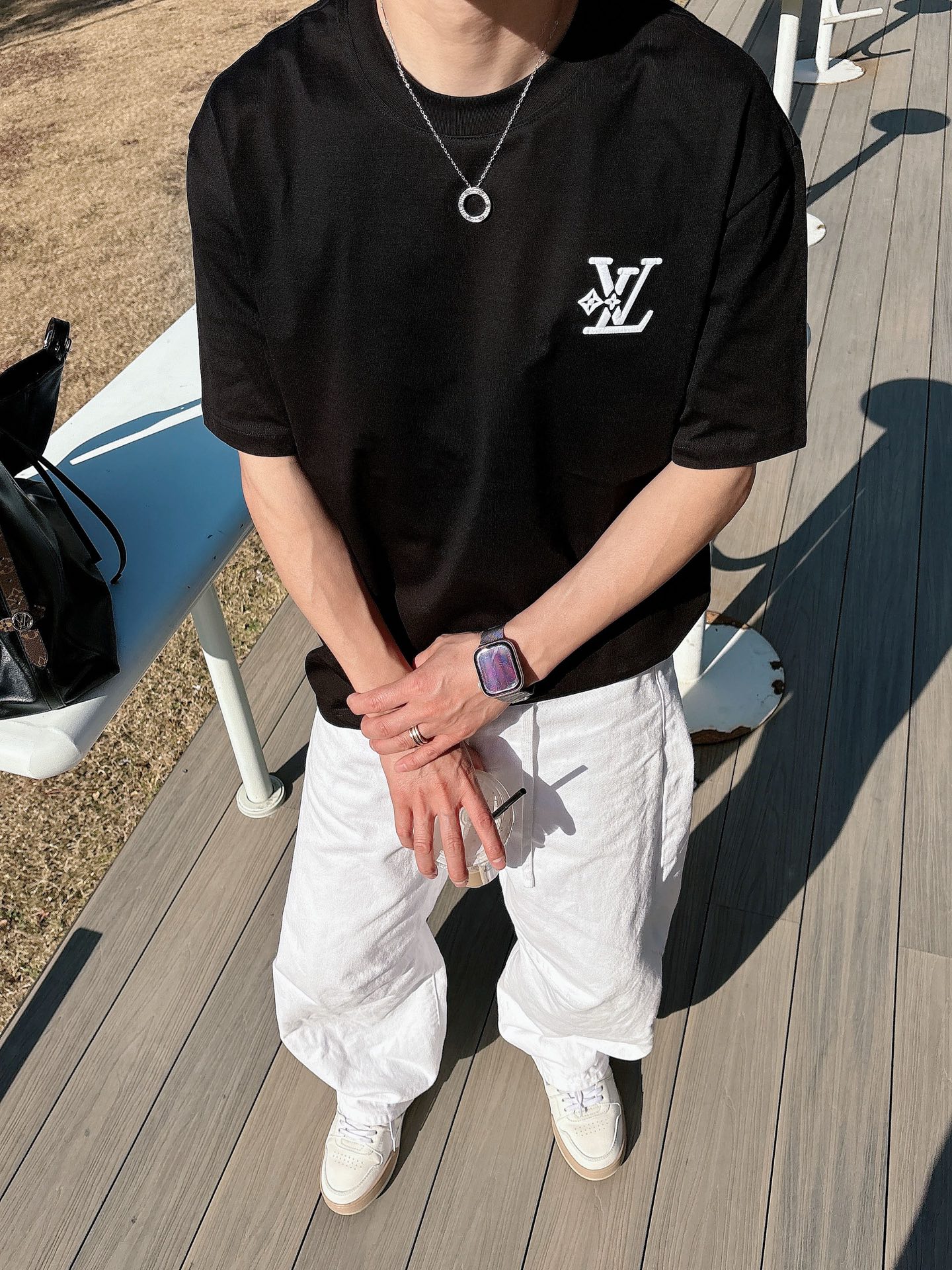 Louis Vuitton Basic Clothing Cotton Black M-l-xl