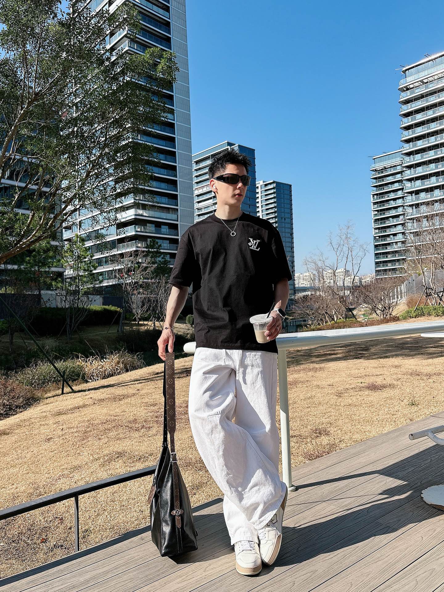 Louis Vuitton Basic Clothing Cotton Black M-l-xl