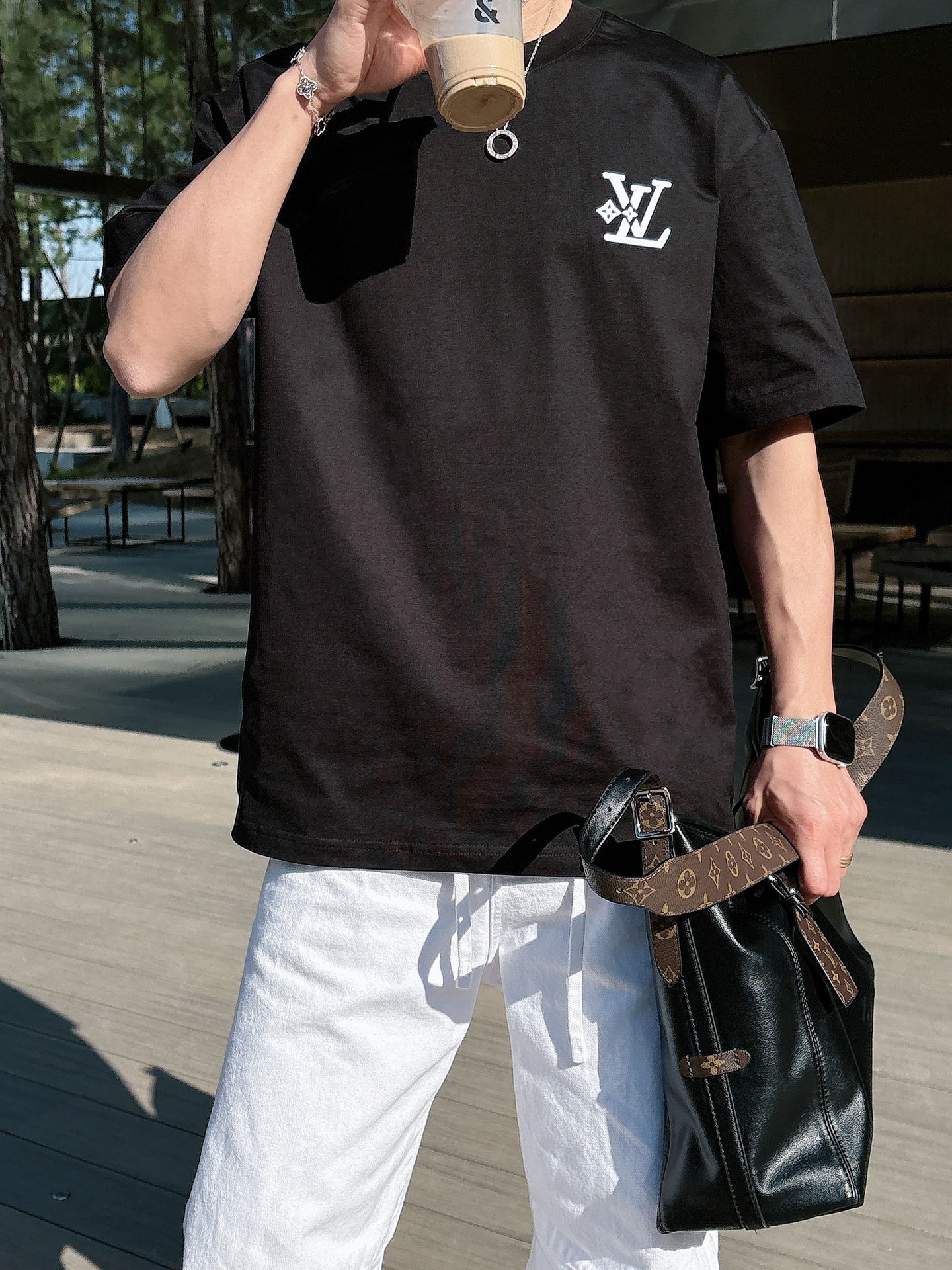Louis Vuitton Basic Clothing Cotton Black M-l-xl