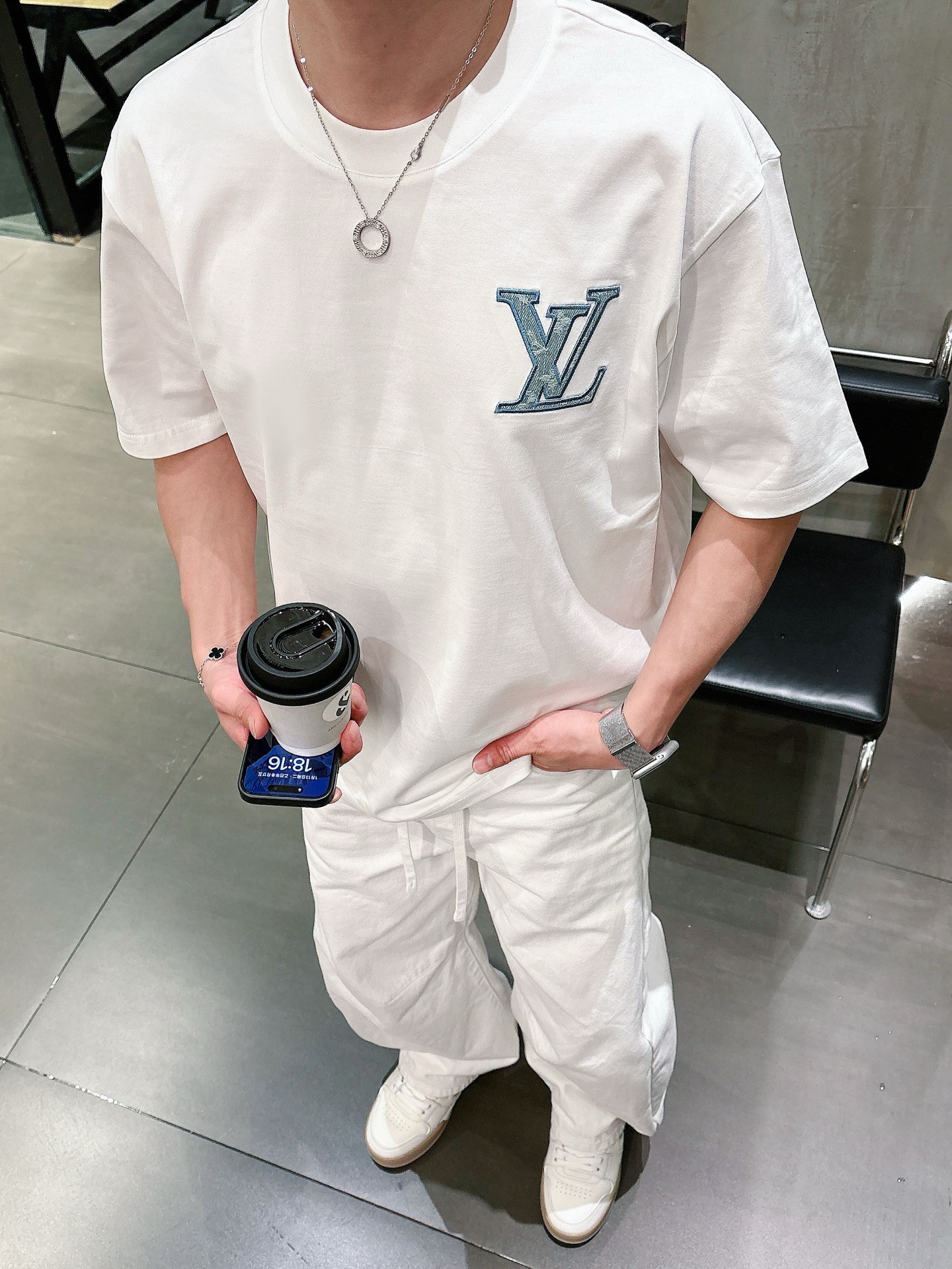 Louis Vuitton Basic Clothing Cotton Black M-l-xl