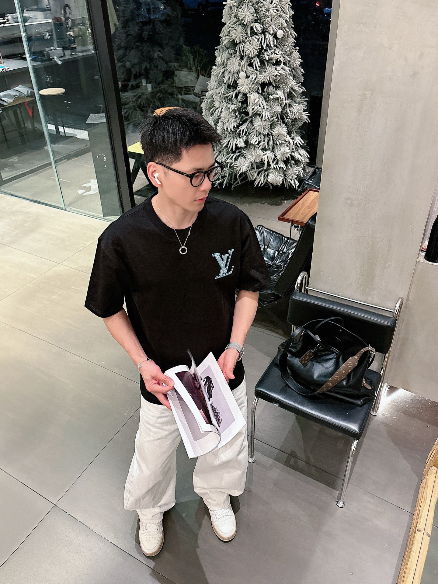 Louis Vuitton Basic Clothing Cotton Black M-l-xl