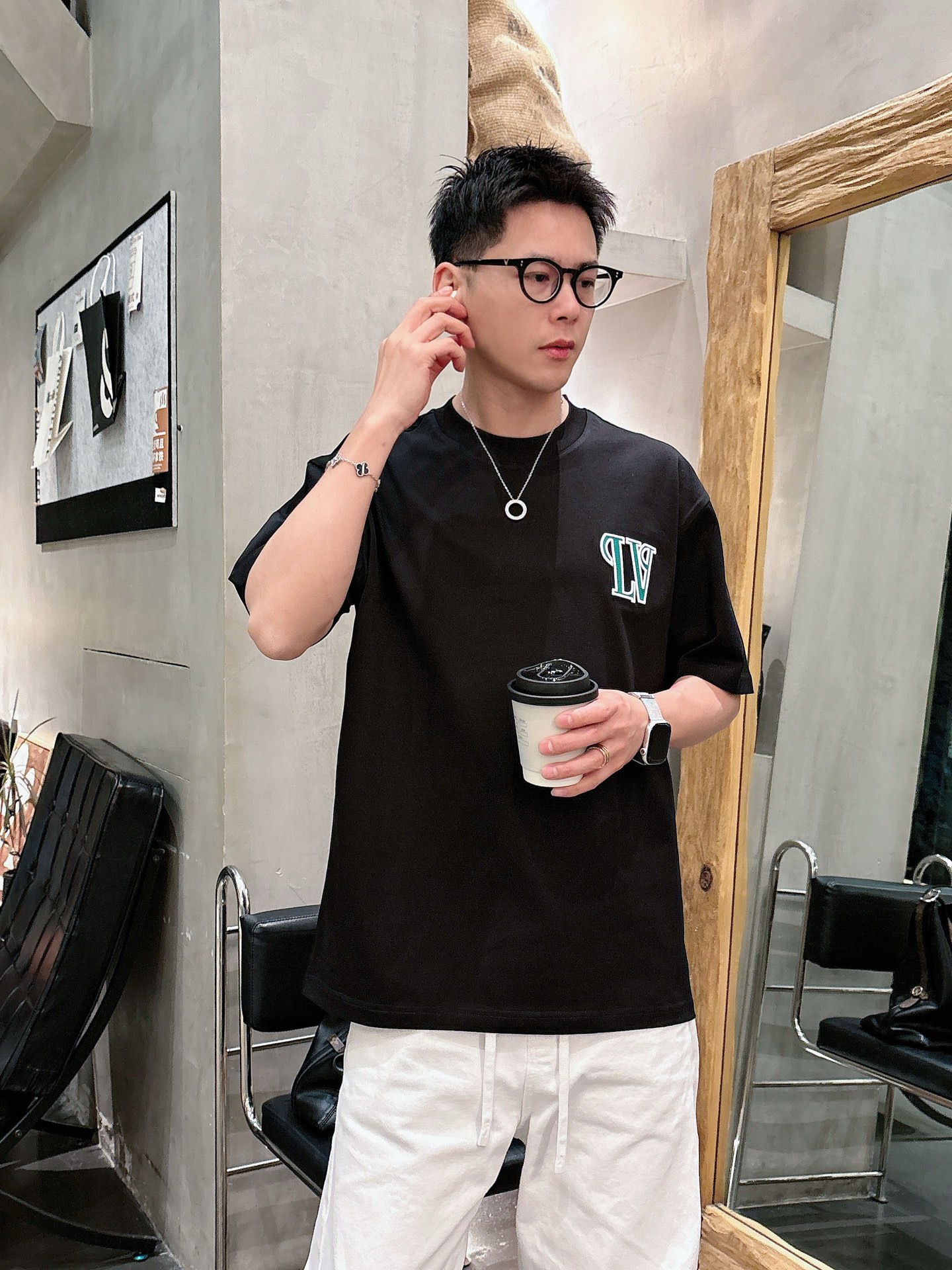 Louis Vuitton Basic Clothing Cotton Black M-l-xl