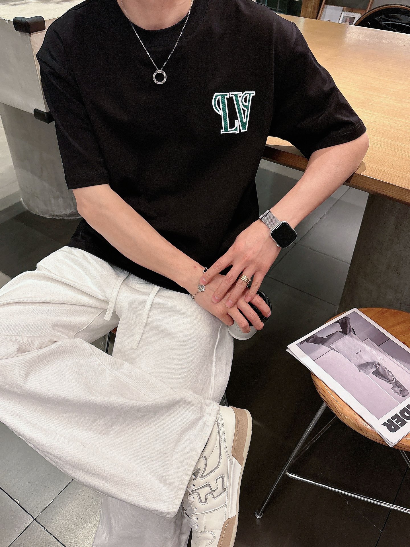 Louis Vuitton Basic Clothing Cotton Black M-l-xl