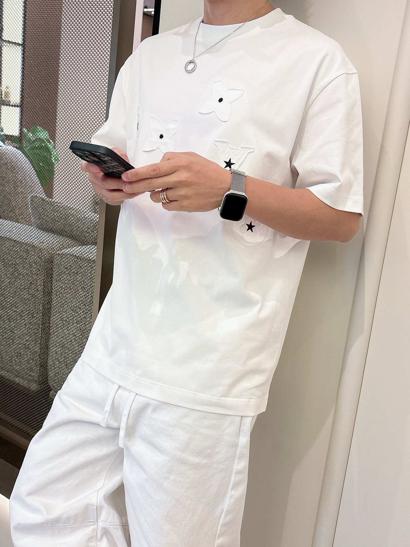 Louis Vuitton Basic Clothing Cotton Black M-l-xl