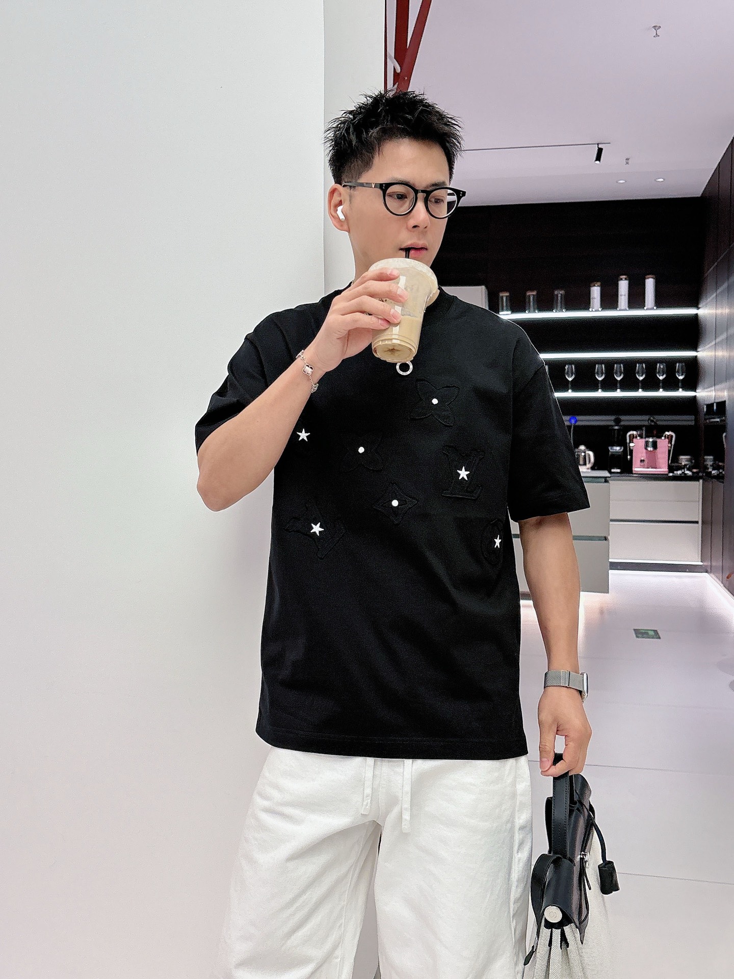 Louis Vuitton Basic Clothing Cotton Black M-l-xl