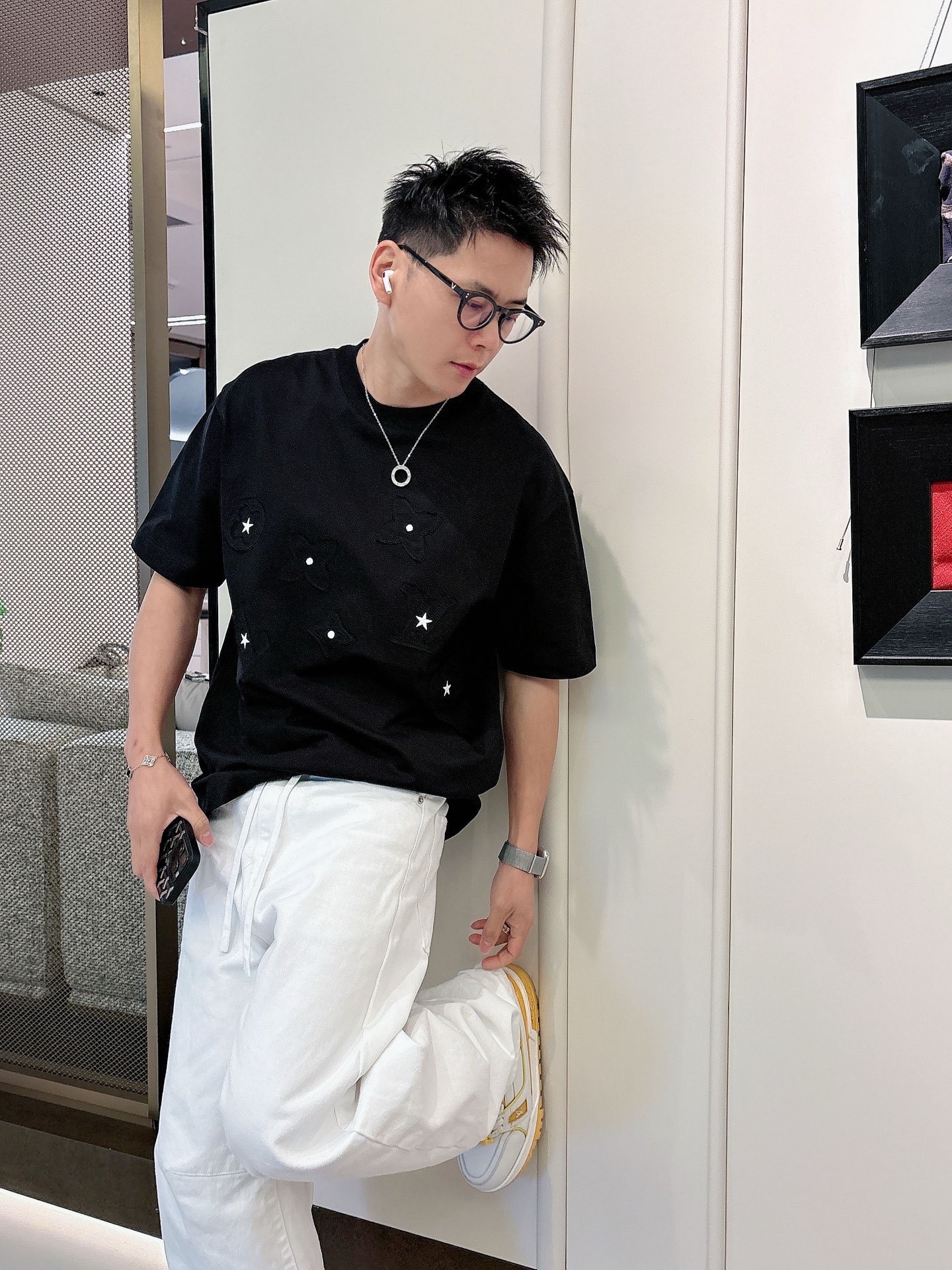 Louis Vuitton Basic Clothing Cotton Black M-l-xl