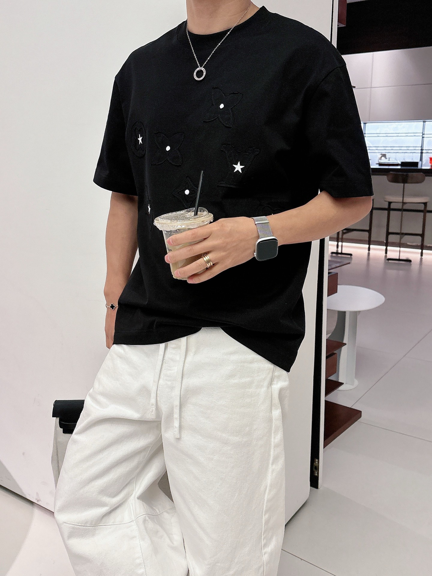 Louis Vuitton Basic Clothing Cotton Black M-l-xl