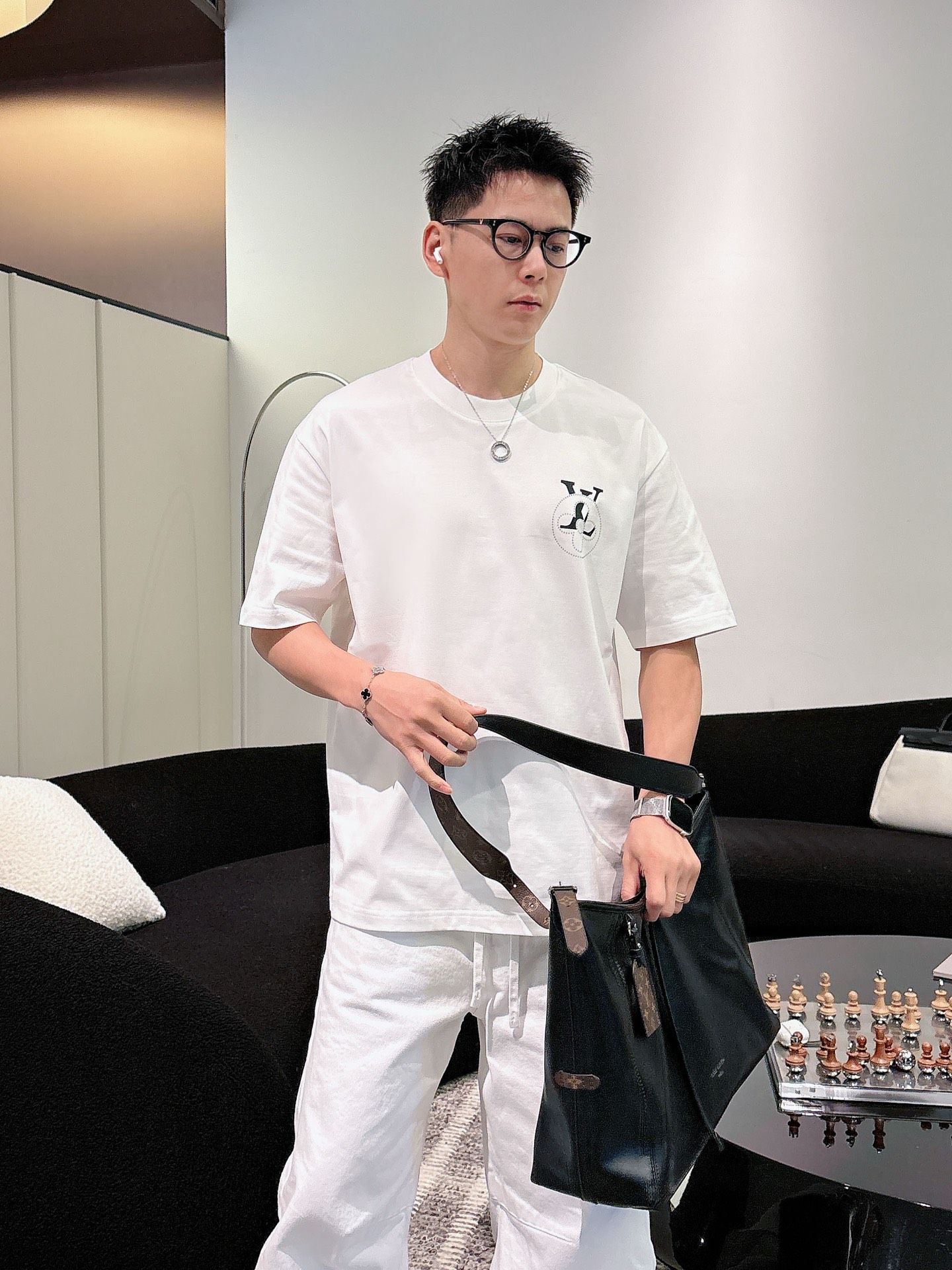 Louis Vuitton Basic Clothing Cotton Black M-l-xl