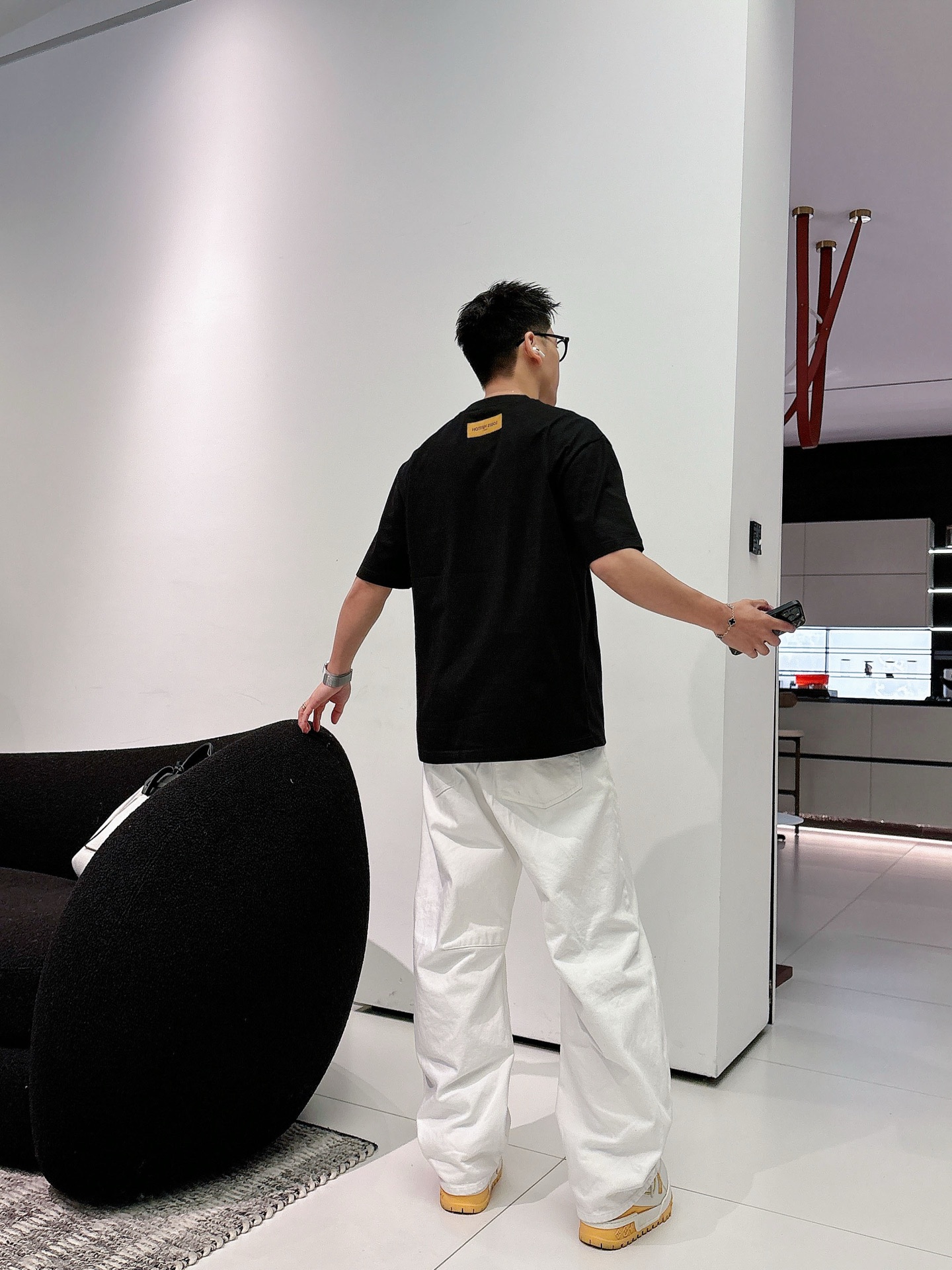Louis Vuitton Basic Clothing Cotton Black M-l-xl