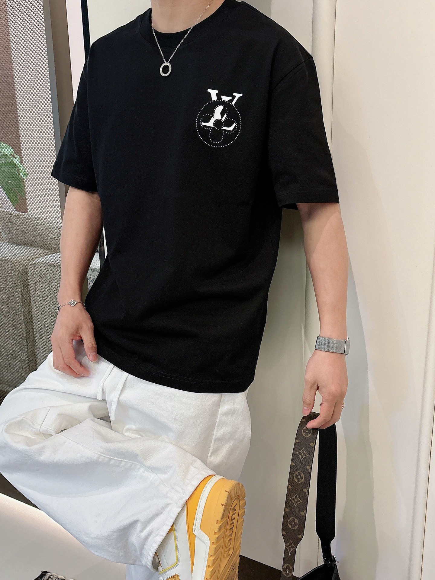 Louis Vuitton Basic Clothing Cotton Black M-l-xl