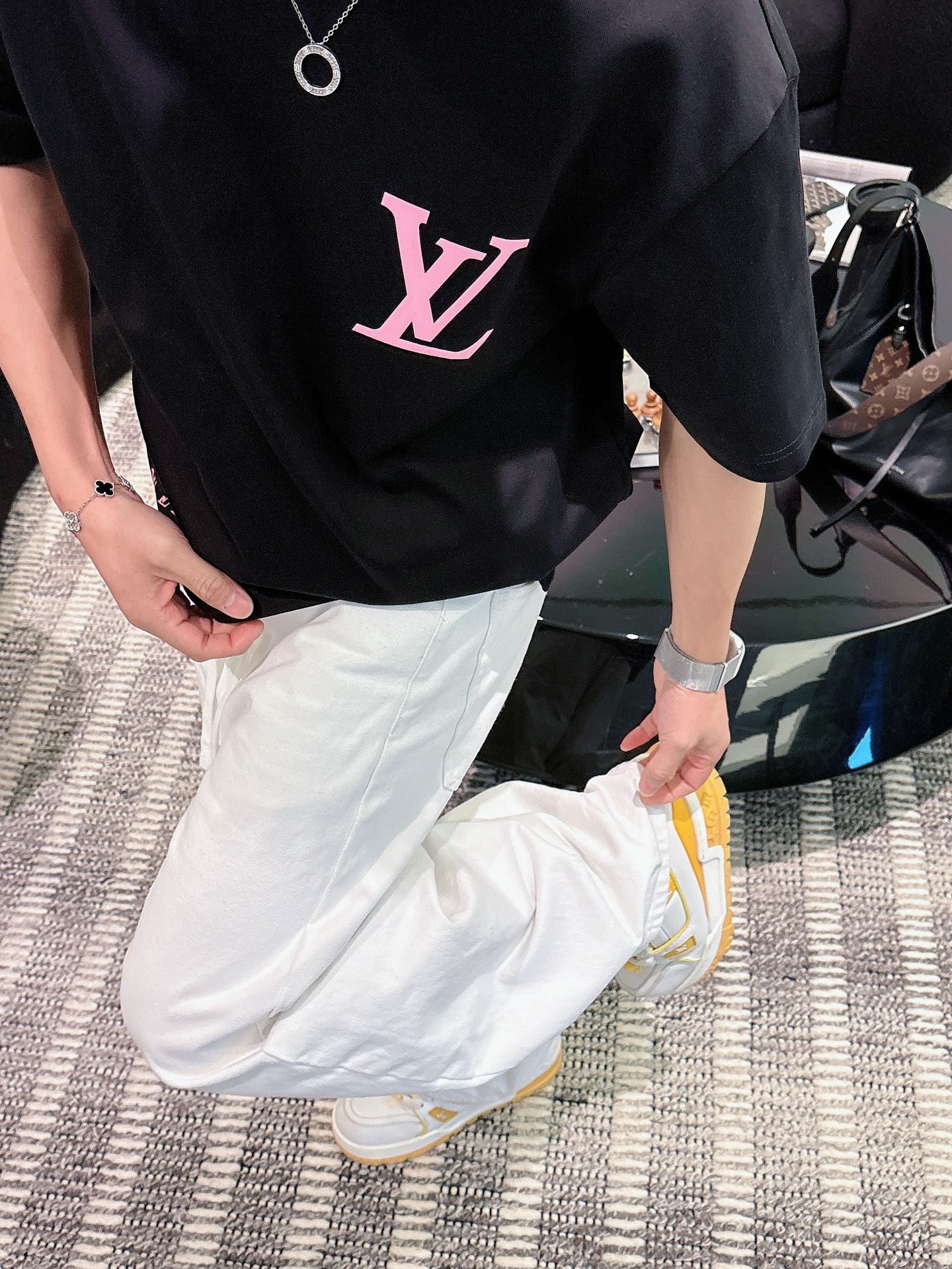 Louis Vuitton Basic Clothing Cotton Black M-l-xl