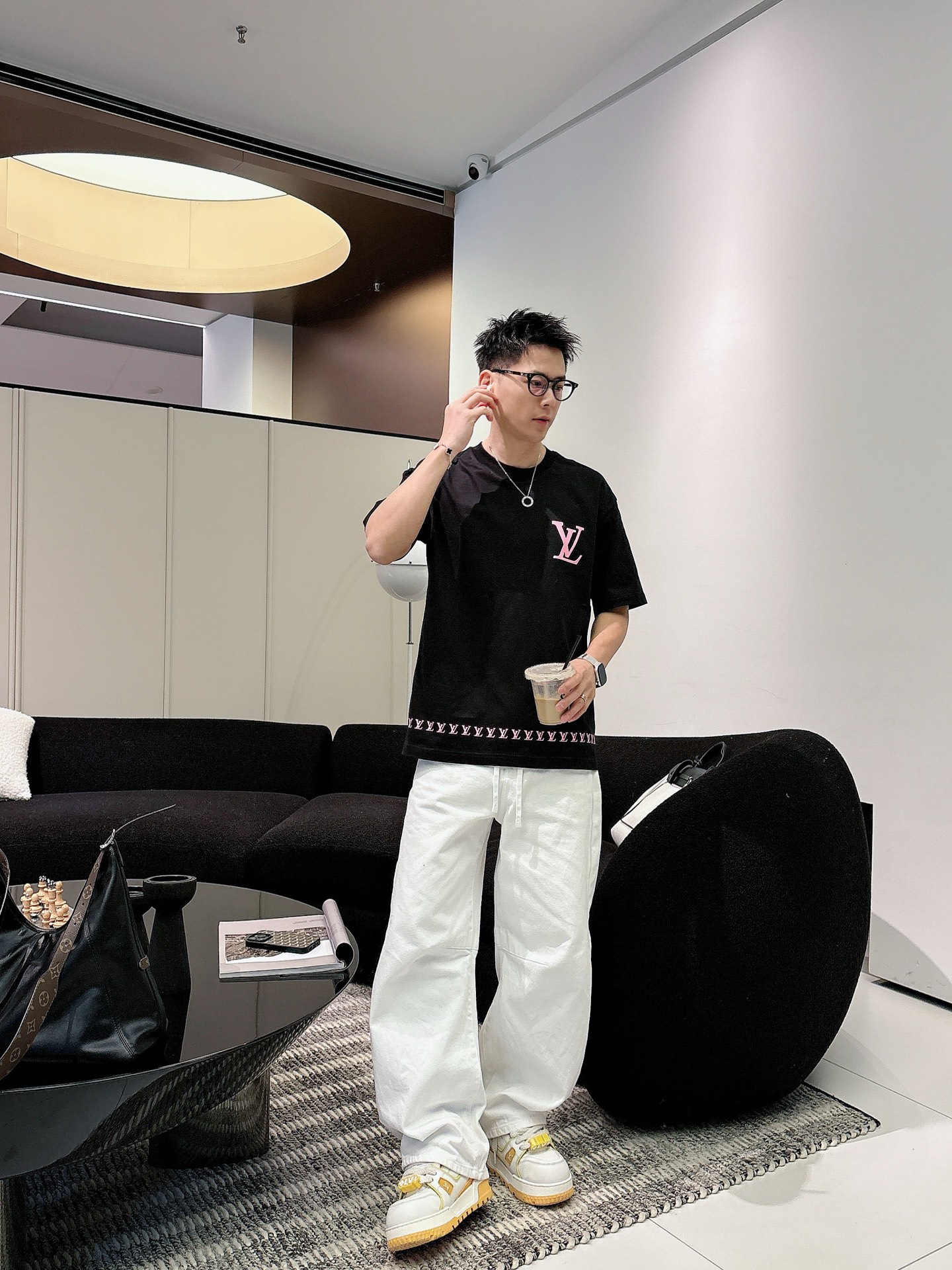 Louis Vuitton Basic Clothing Cotton Black M-l-xl