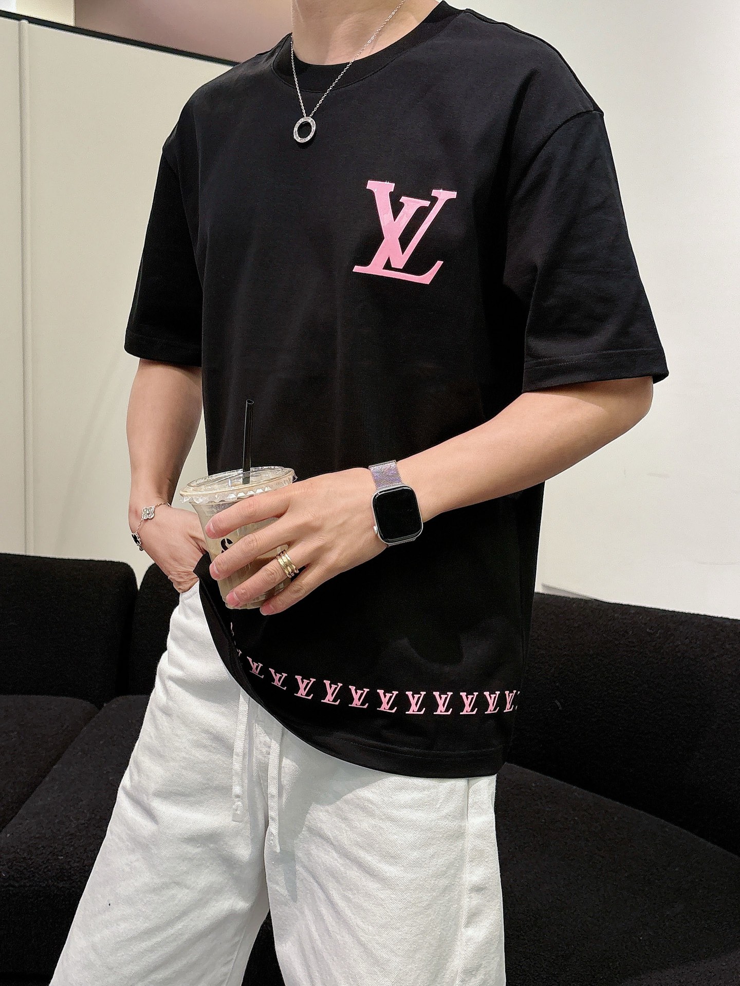 Louis Vuitton Basic Clothing Cotton Black M-l-xl