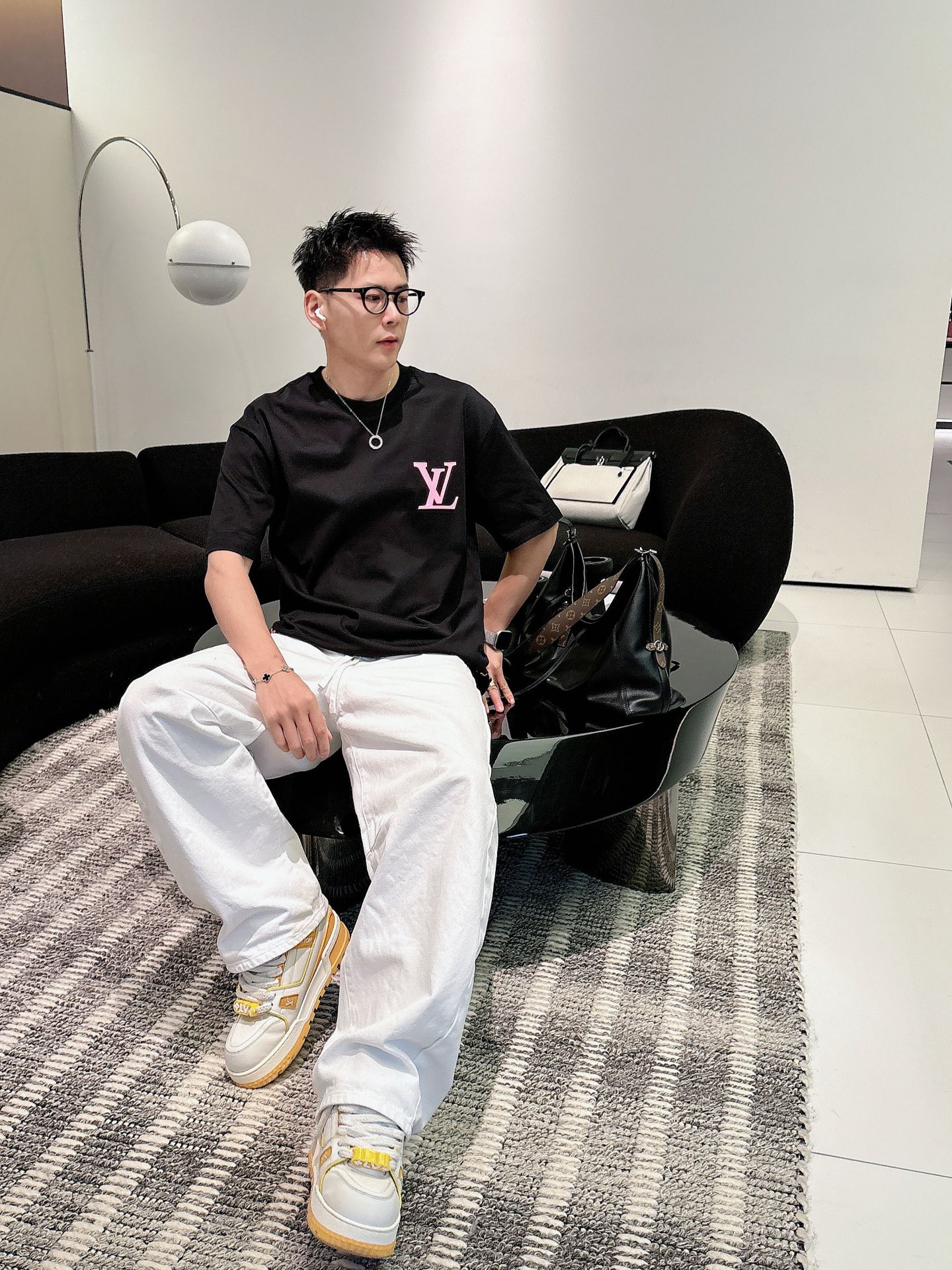 Louis Vuitton Basic Clothing Cotton Black M-l-xl