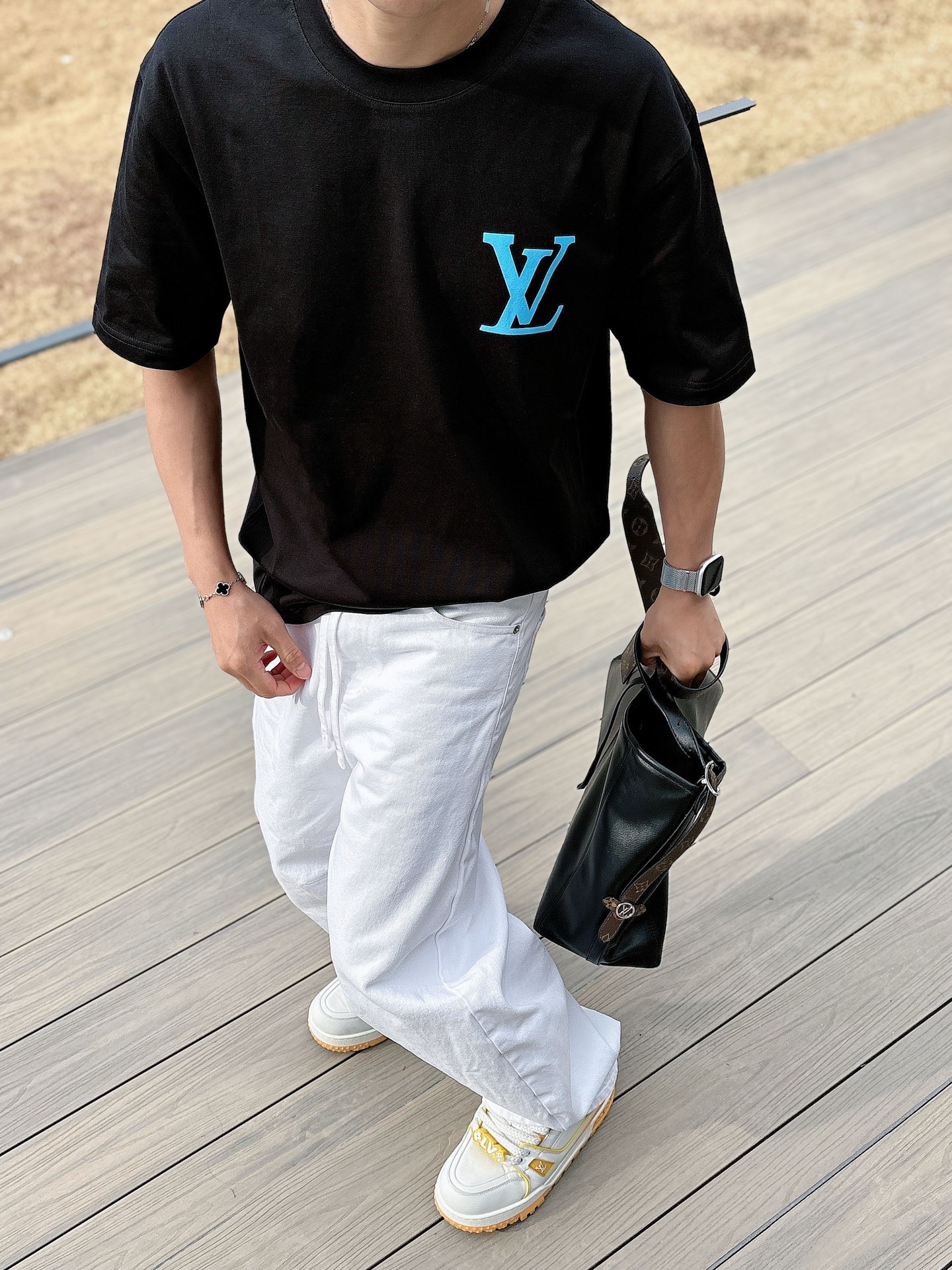 Louis Vuitton Basic Clothing Cotton Black M-l-xl