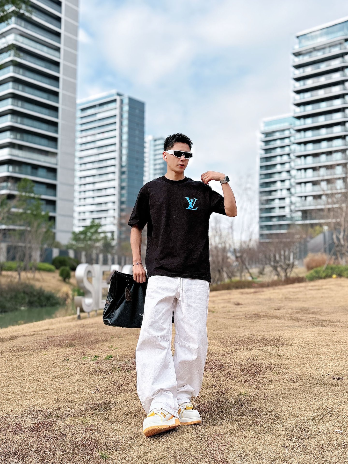 Louis Vuitton Basic Clothing Cotton Black M-l-xl