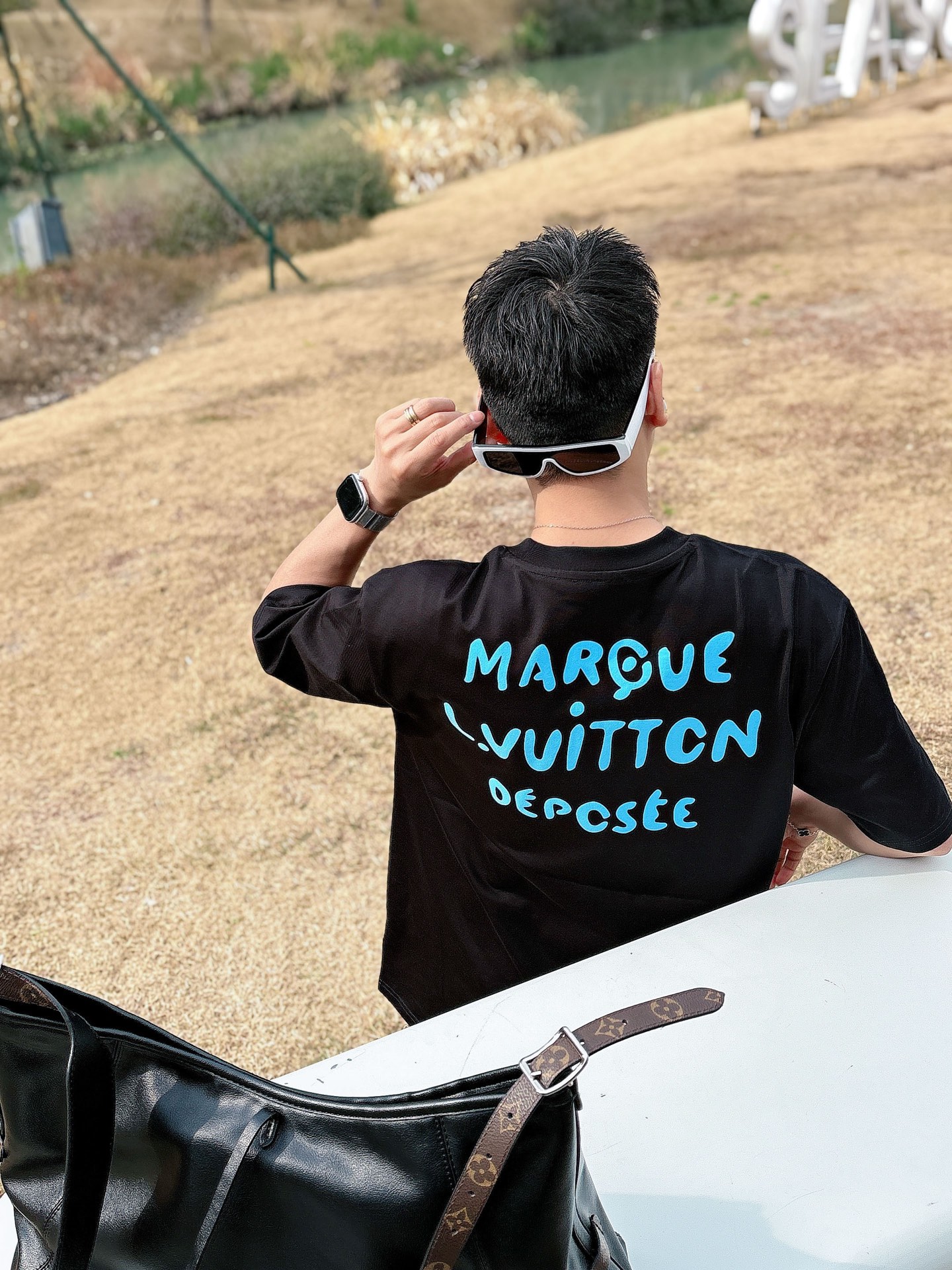 Louis Vuitton Basic Clothing Cotton Black M-l-xl