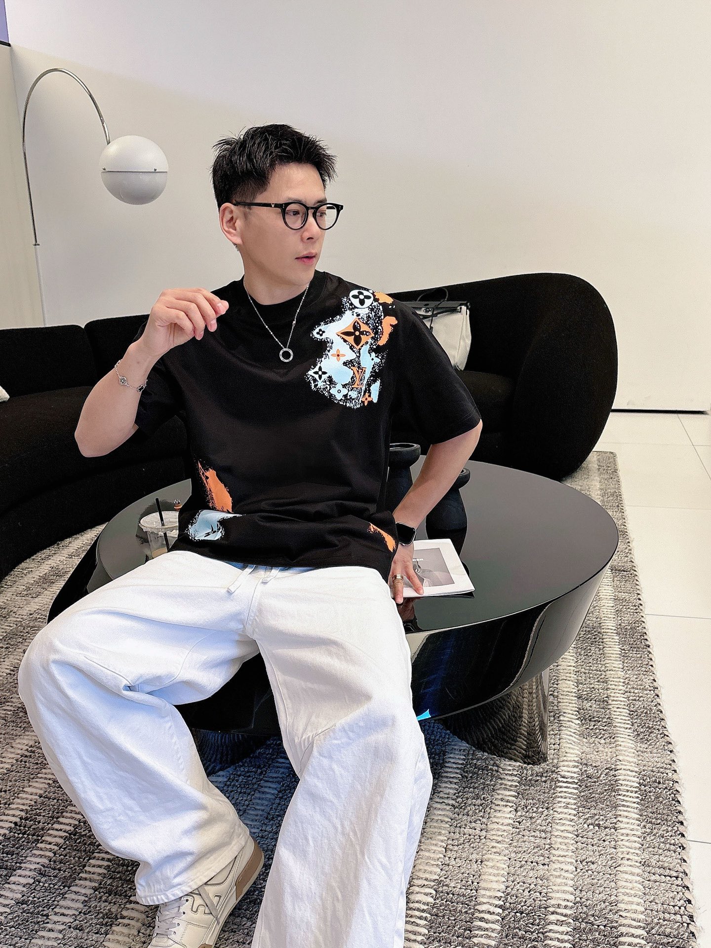 Louis Vuitton Basic Clothing Cotton Black M-l-xl