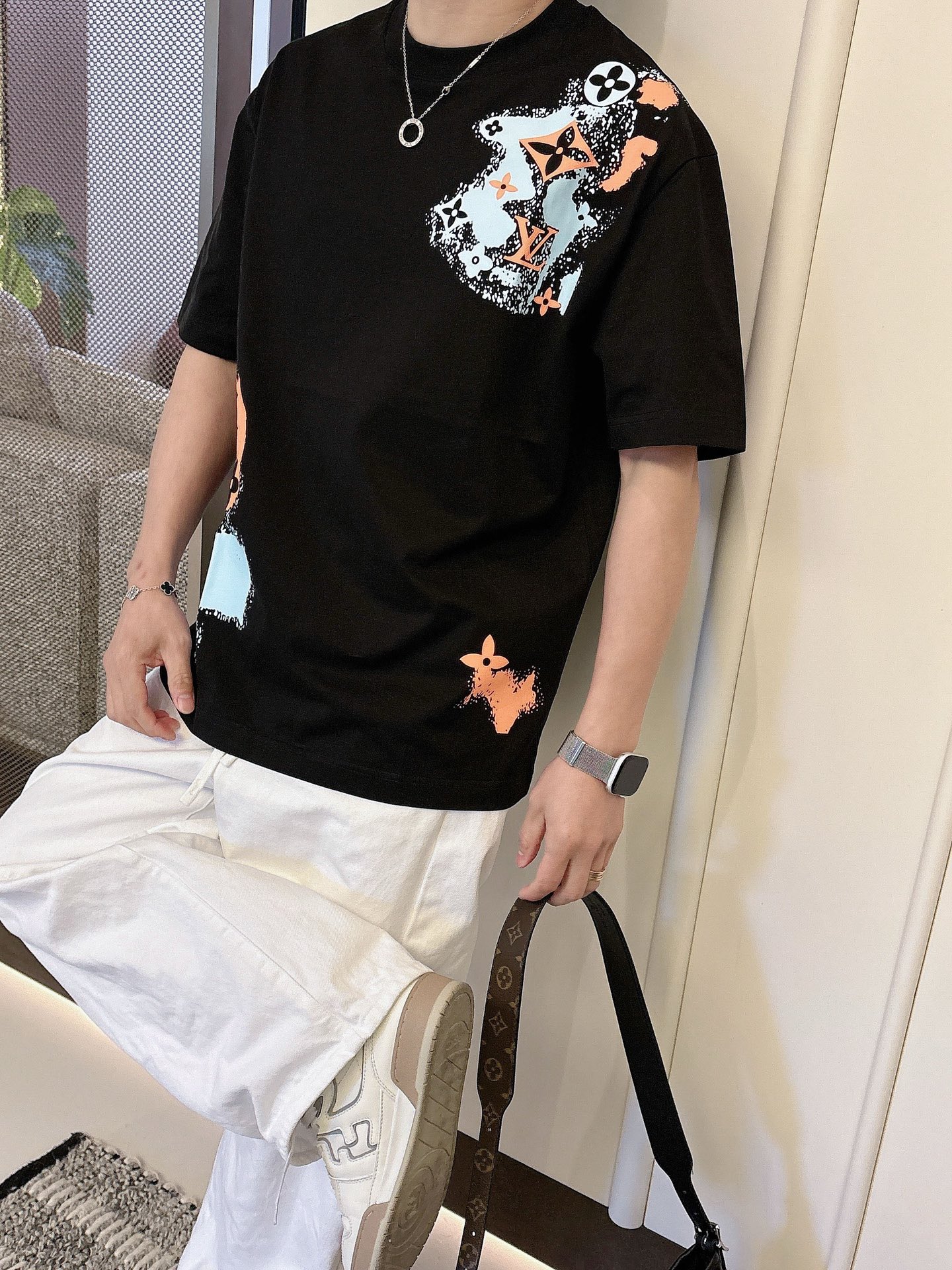 Louis Vuitton Basic Clothing Cotton Black M-l-xl