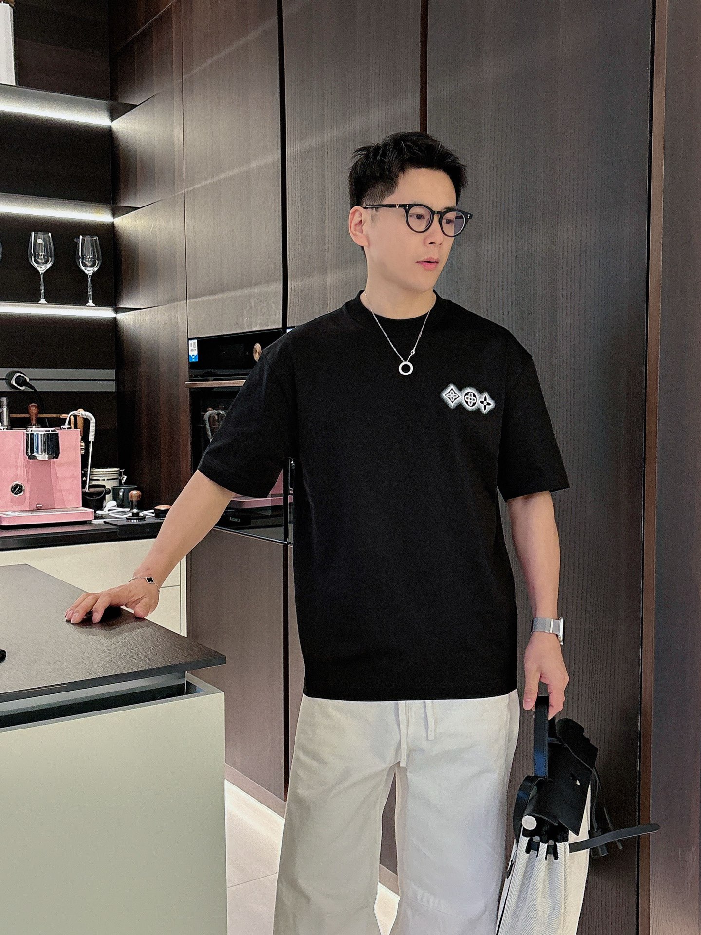 Louis Vuitton Basic Clothing Cotton Black M-l-xl