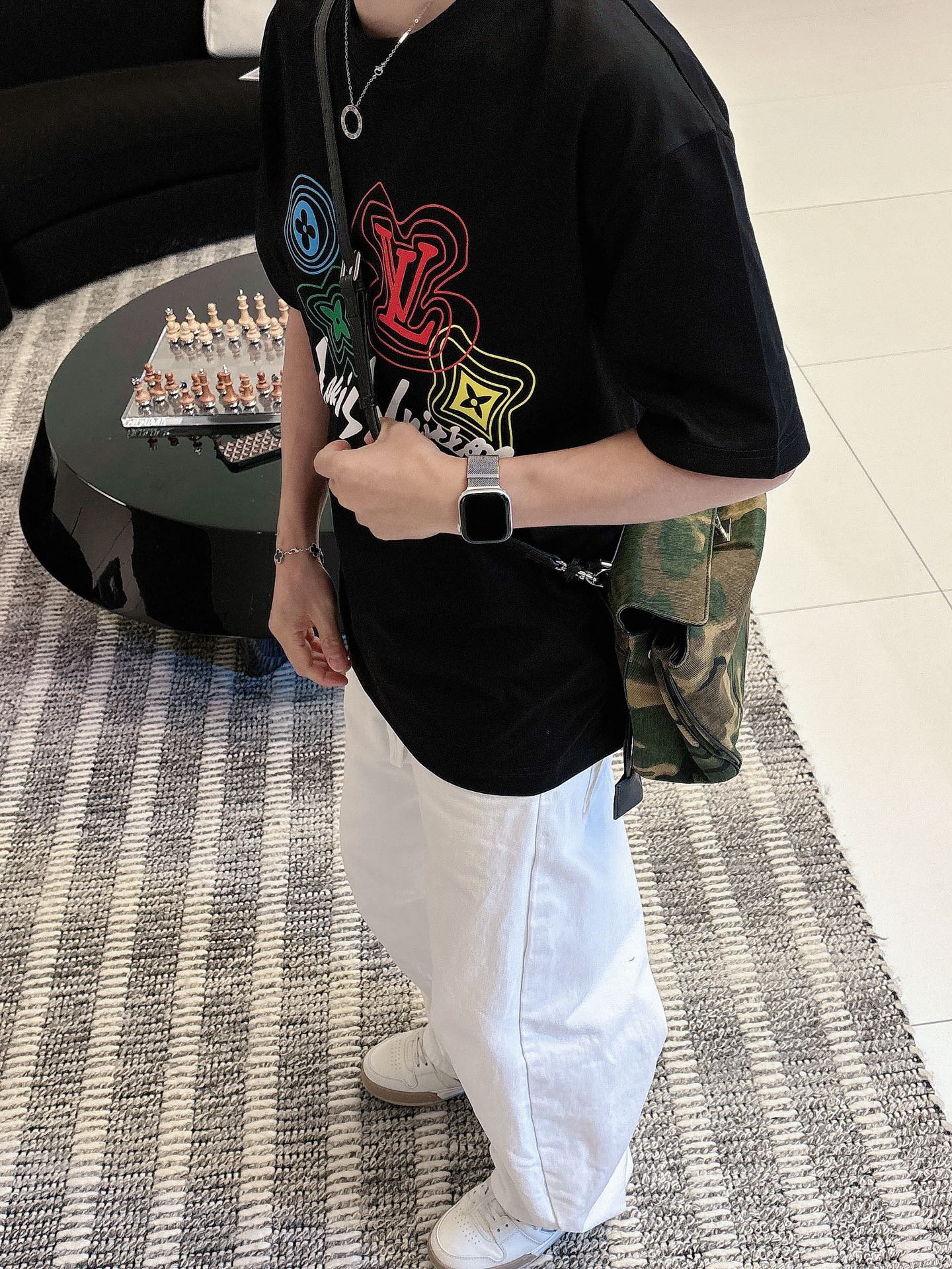 Louis Vuitton Basic Clothing Cotton Black M-l-xl