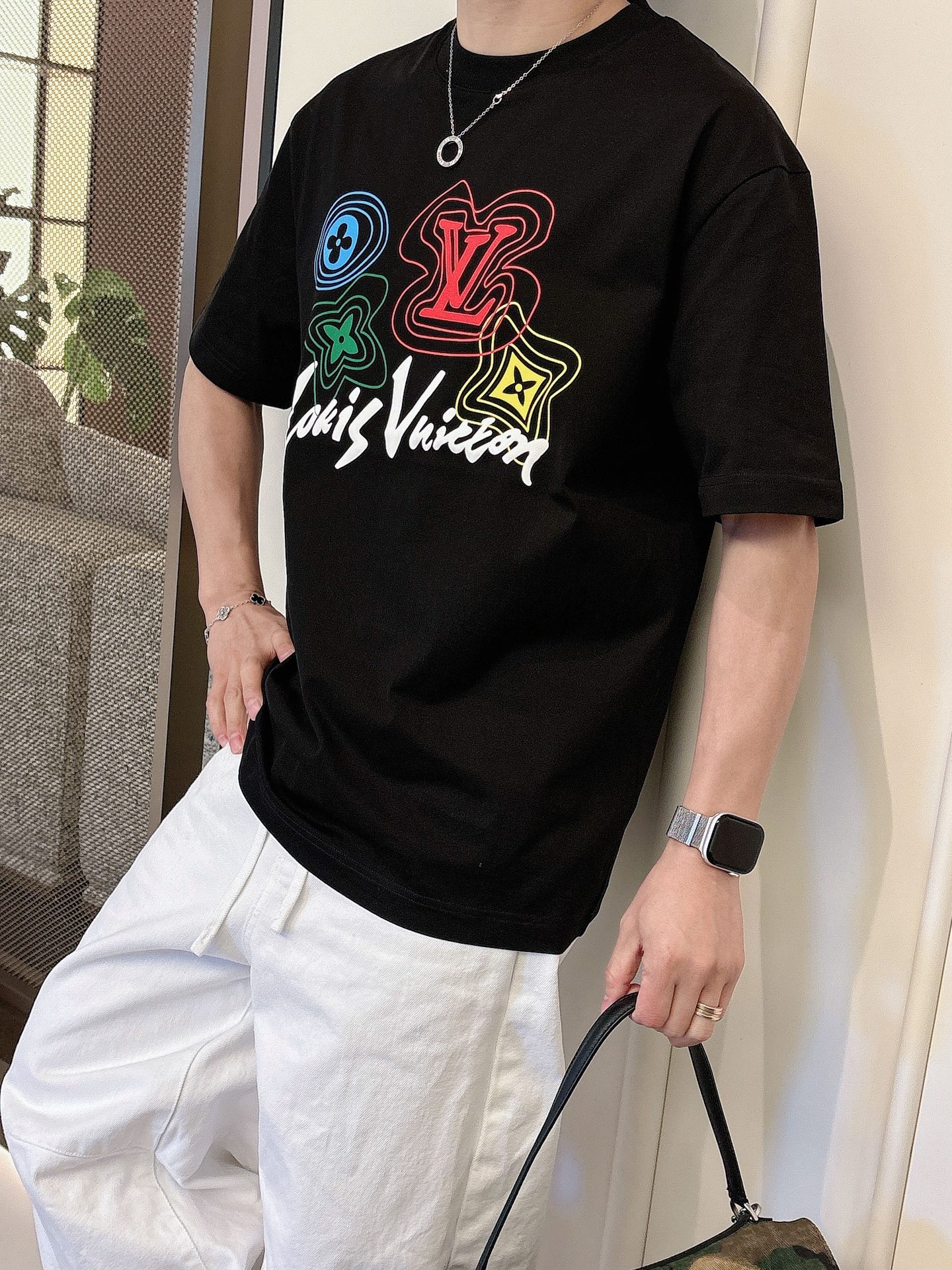 Louis Vuitton Basic Clothing Cotton Black M-l-xl