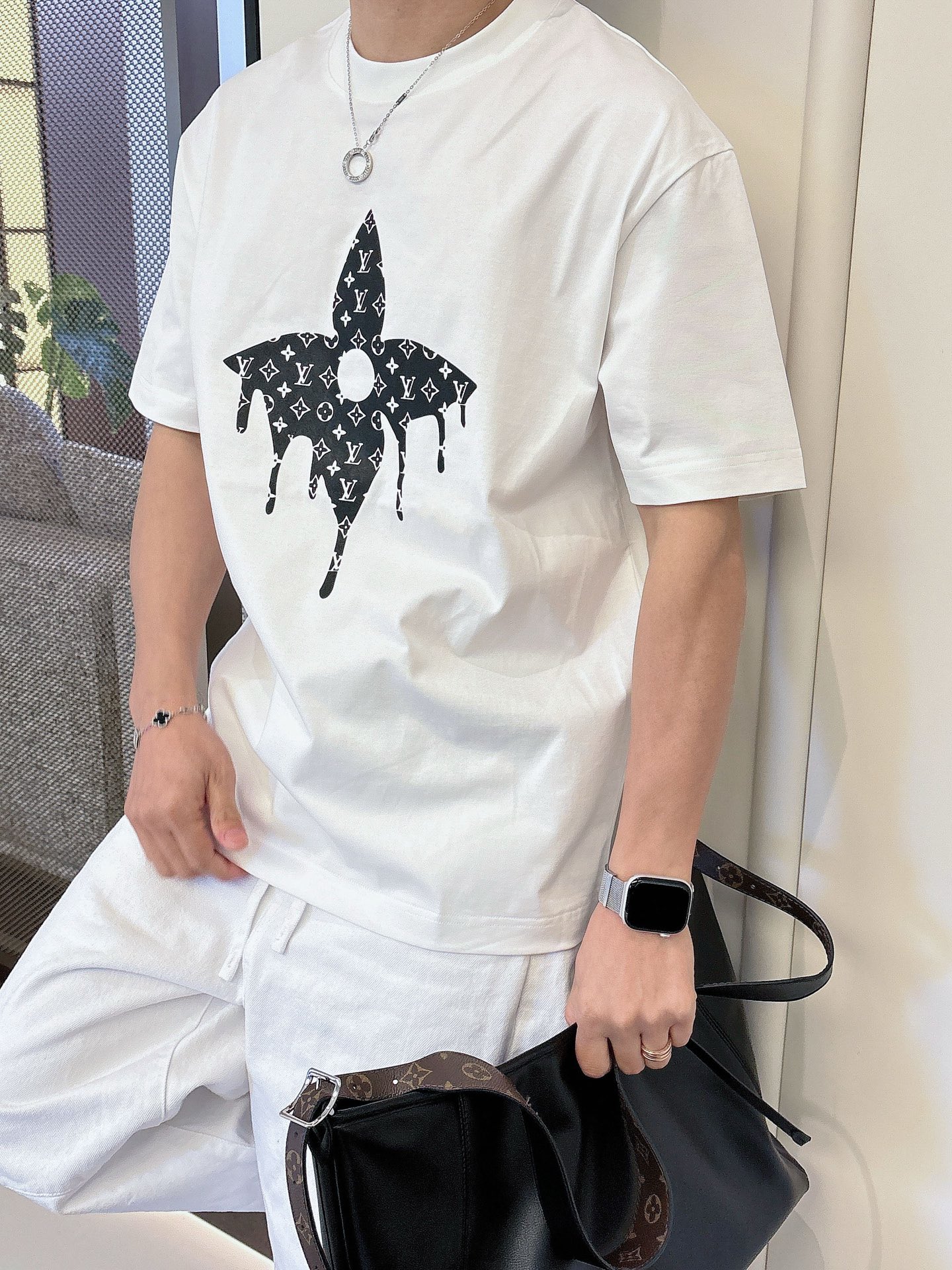 Louis Vuitton Basic Clothing Cotton Black M-l-xl