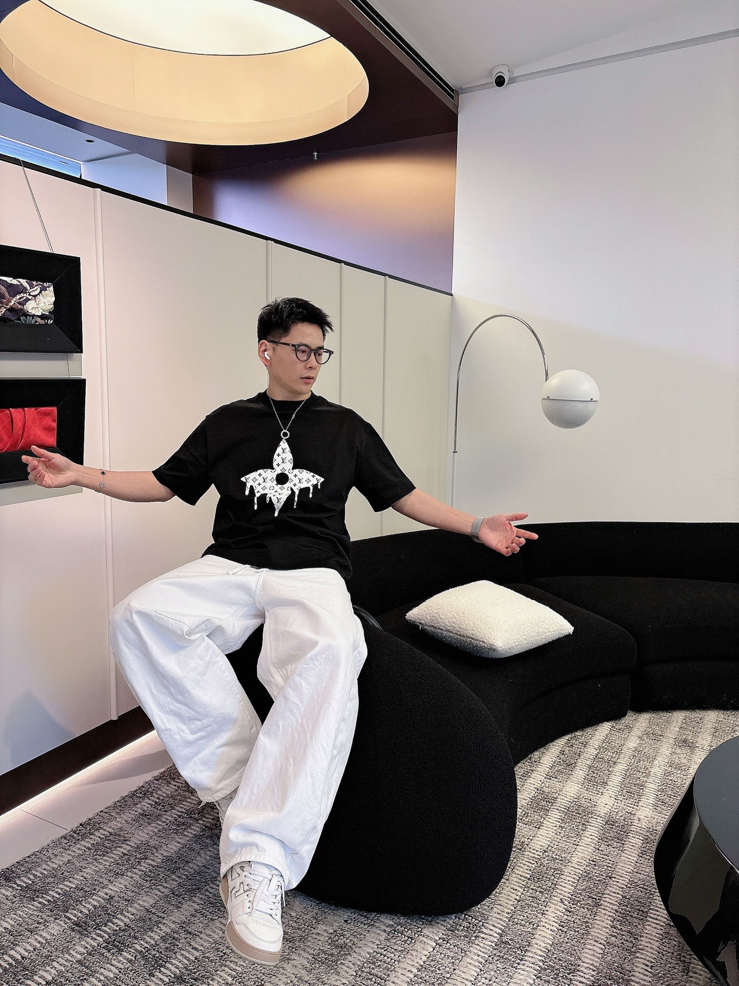 Louis Vuitton Basic Clothing Cotton Black M-l-xl