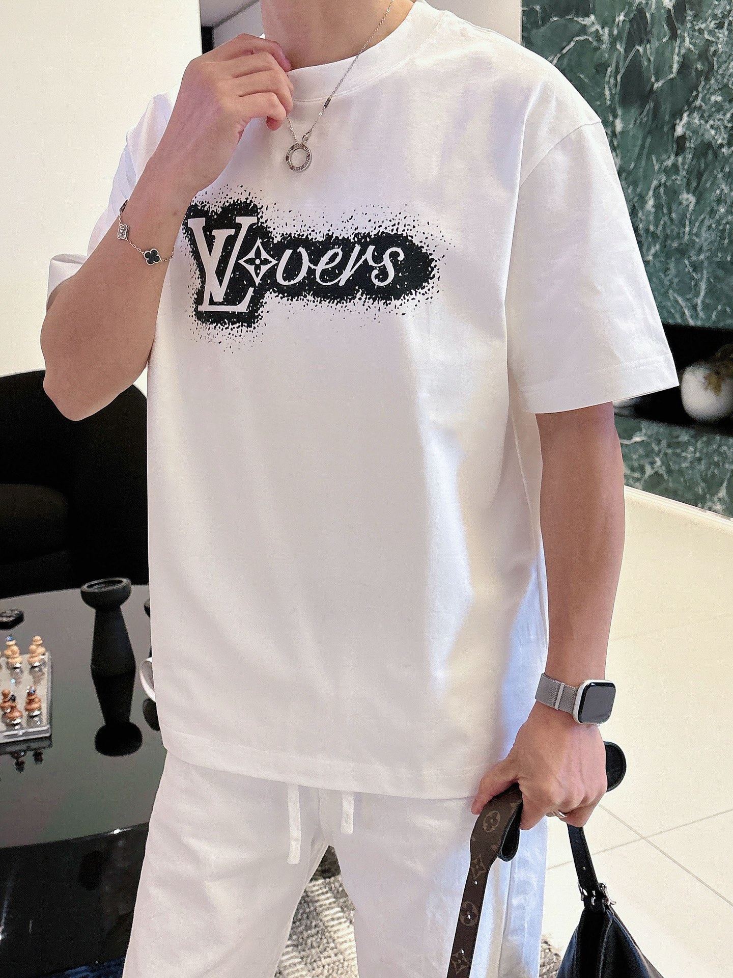 Louis Vuitton Basic Clothing Cotton Black M-l-xl