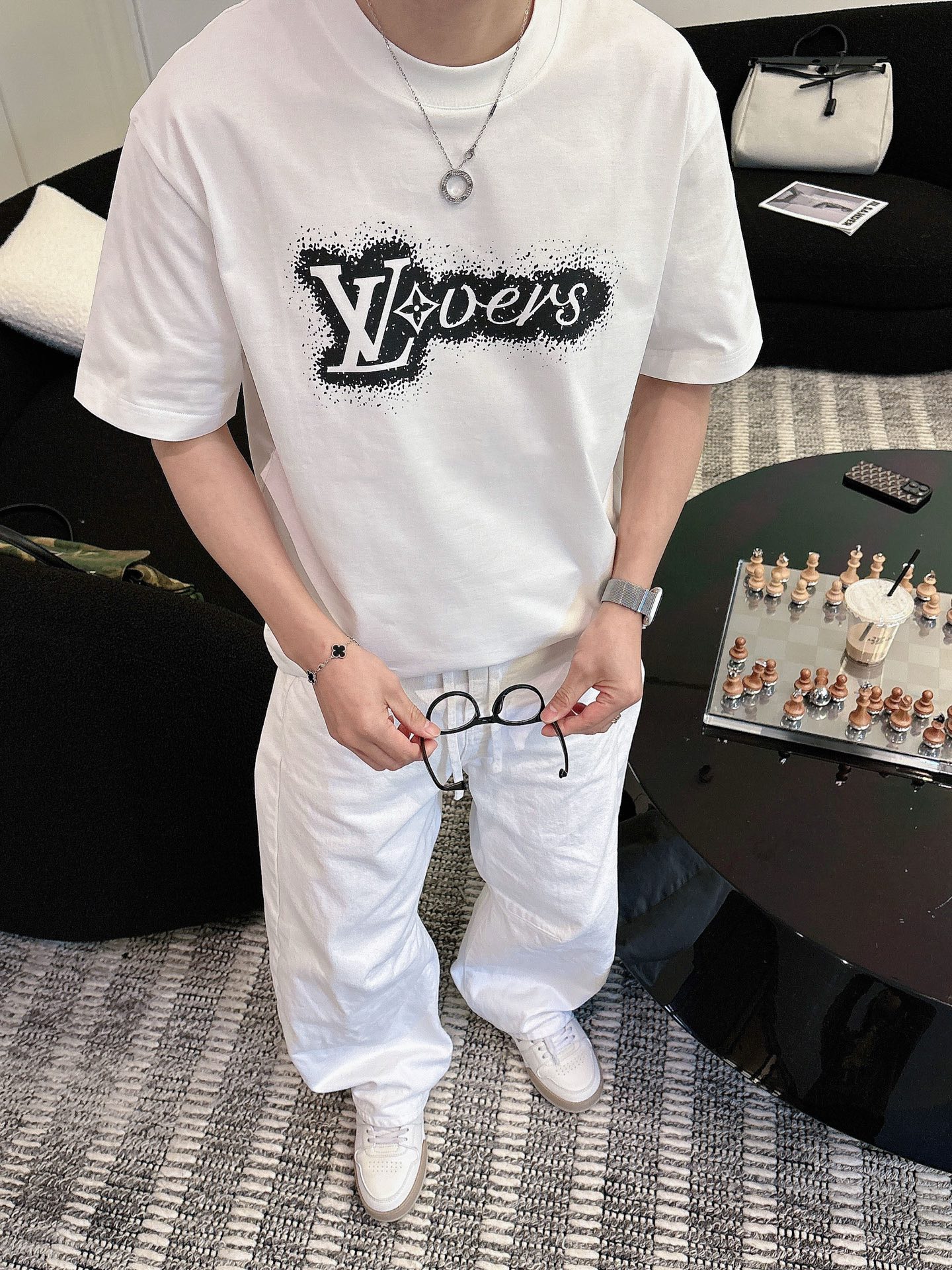Louis Vuitton Basic Clothing Cotton Black M-l-xl